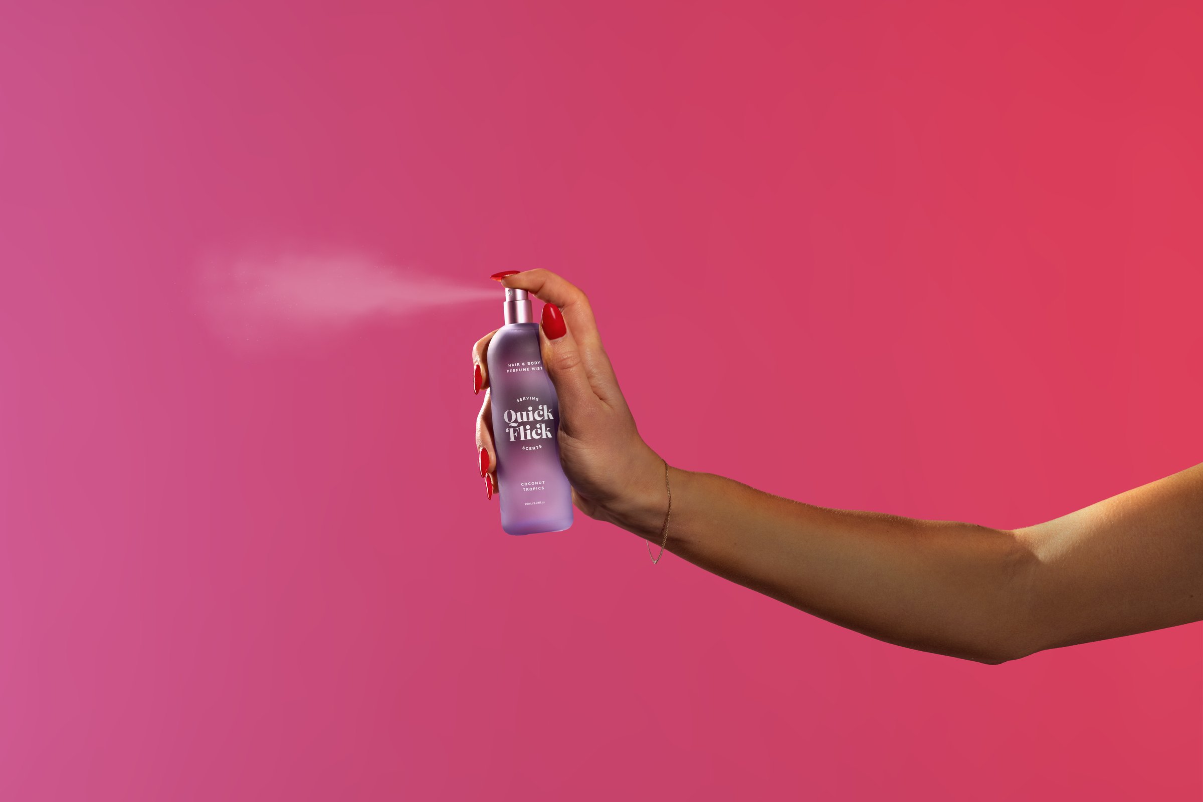 The Quick Flick Serving Scents Hair And Body Mist Coconut & Dragonfruit 90ml - Image 3