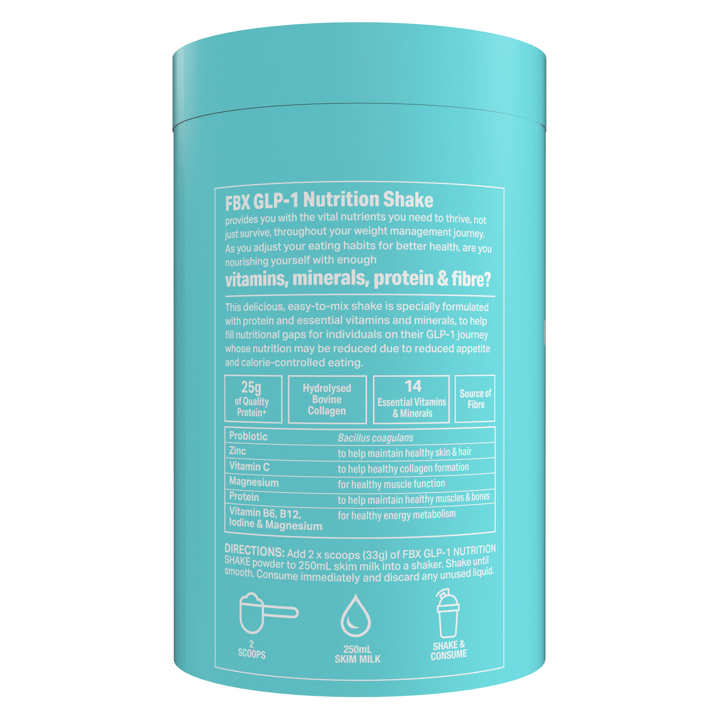 FBX GLP-1 Nutrition Shake 465g - Image 3