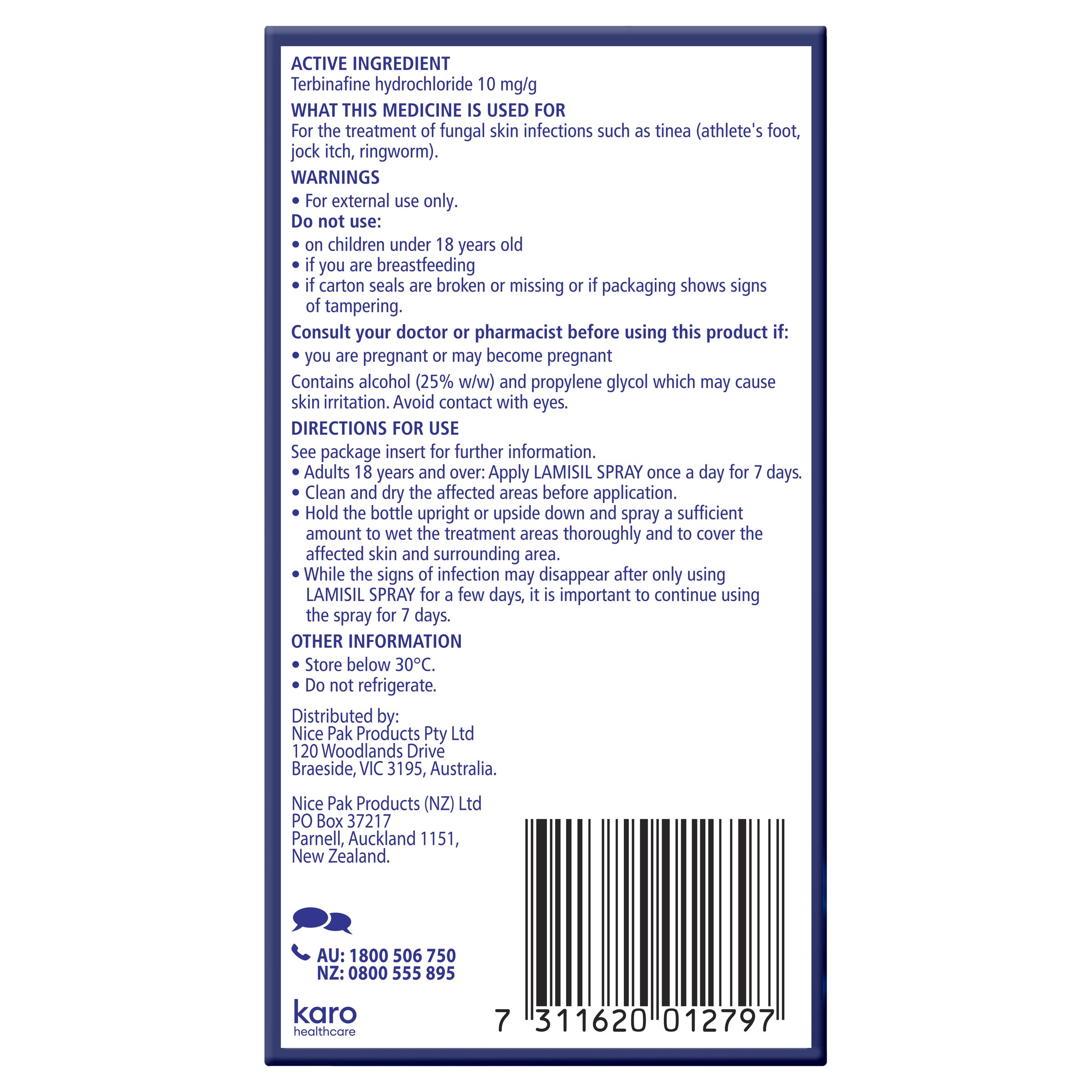 Lamisil Spray For Athlete's Foot 15ml - Image 2