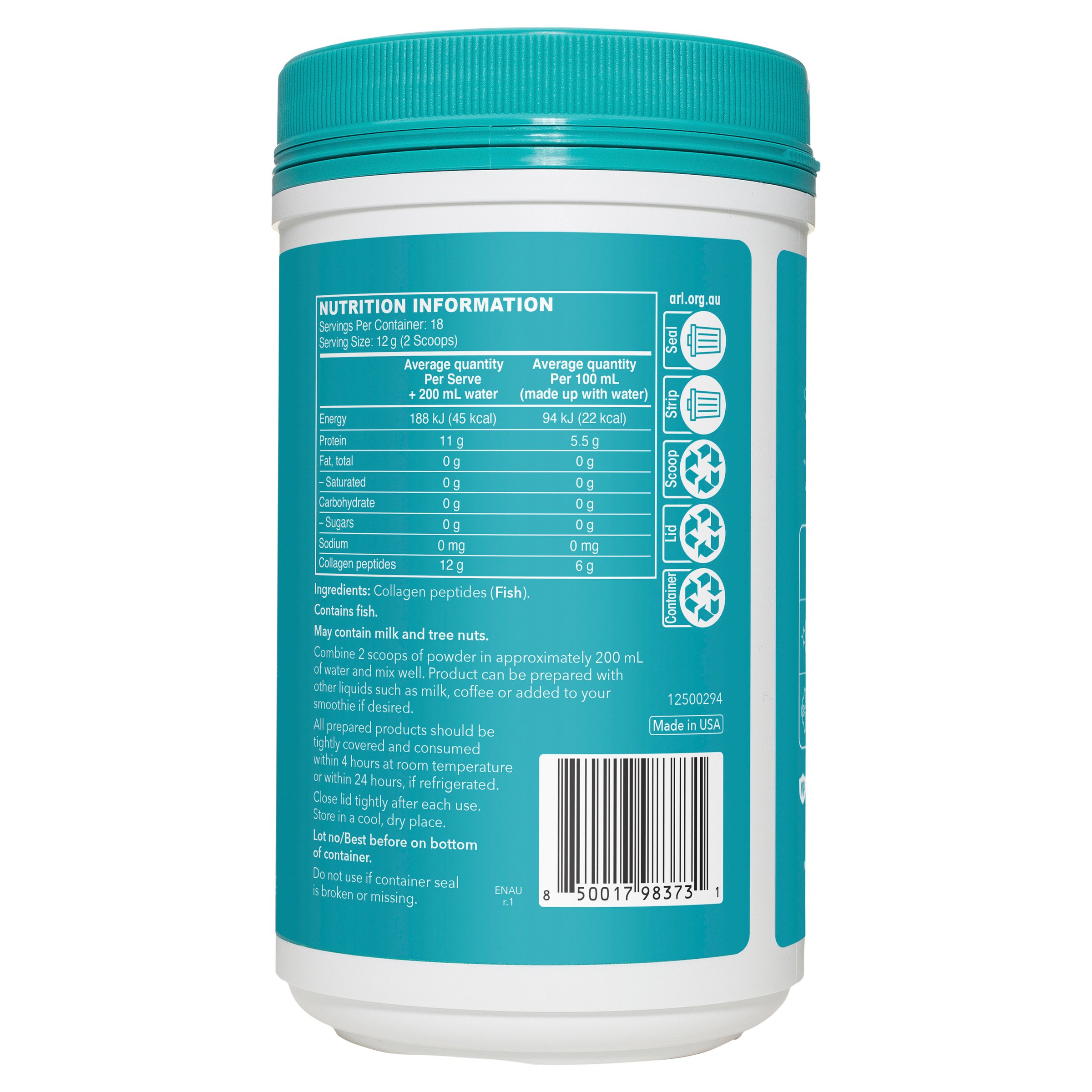 Vital Proteins Marine Collagen Unflavoured 221g - Image 2