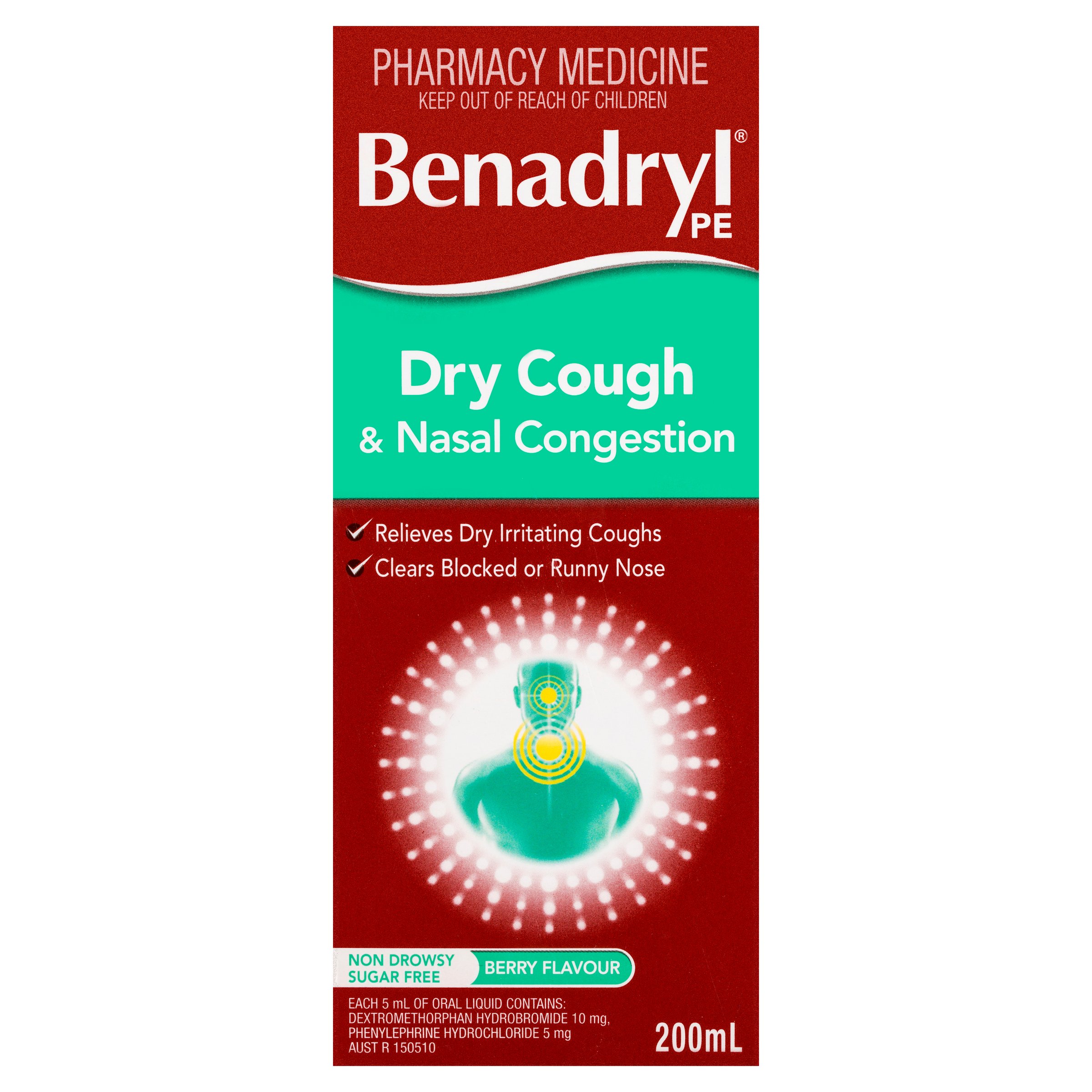 Benadryl Dry Cough & Nasal Congestion 200ml - Image 4