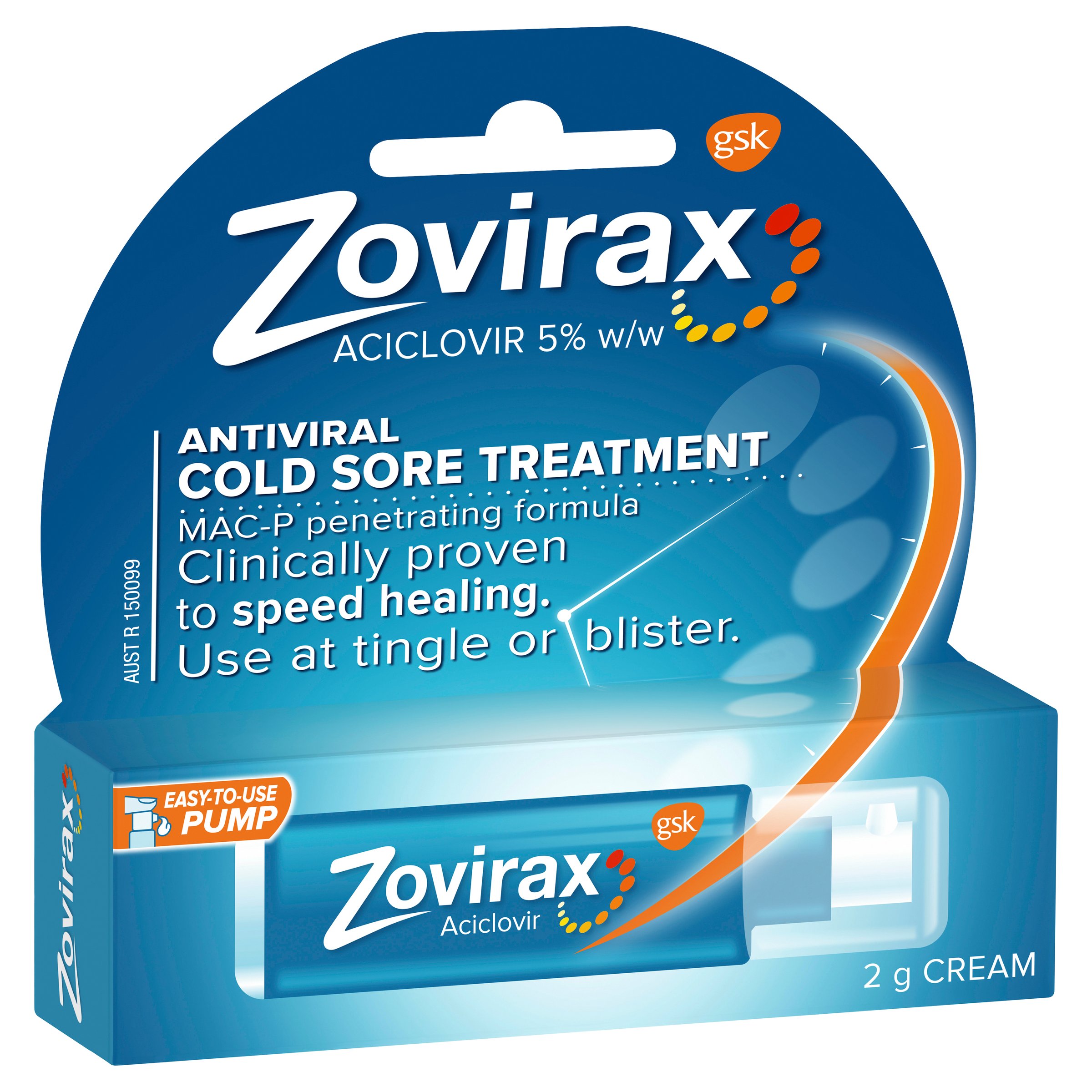 Zovirax Cold Sore Cream Pump 2g - Image 4