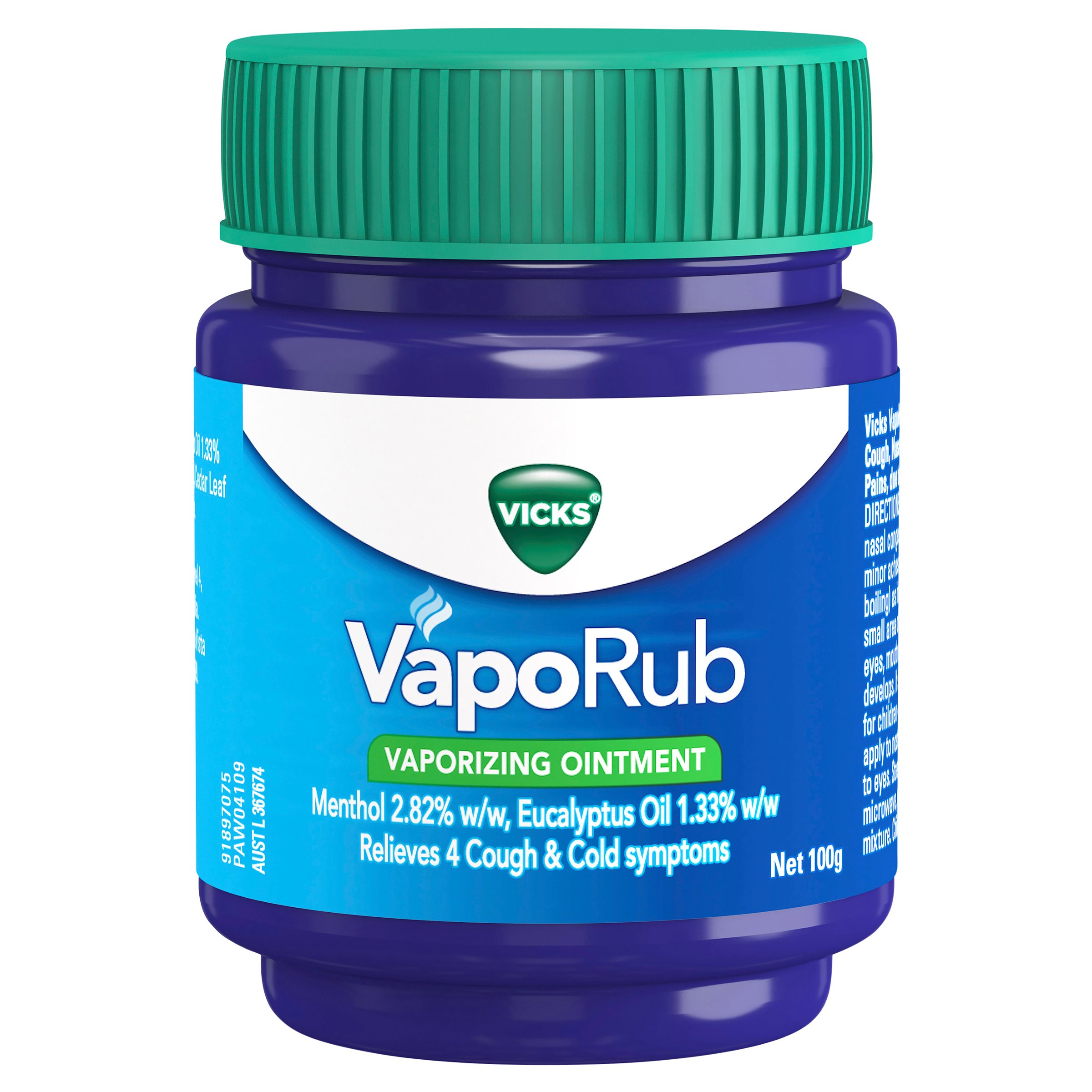 Vicks VapoRub Vaporizing Ointment 100g - Image 6