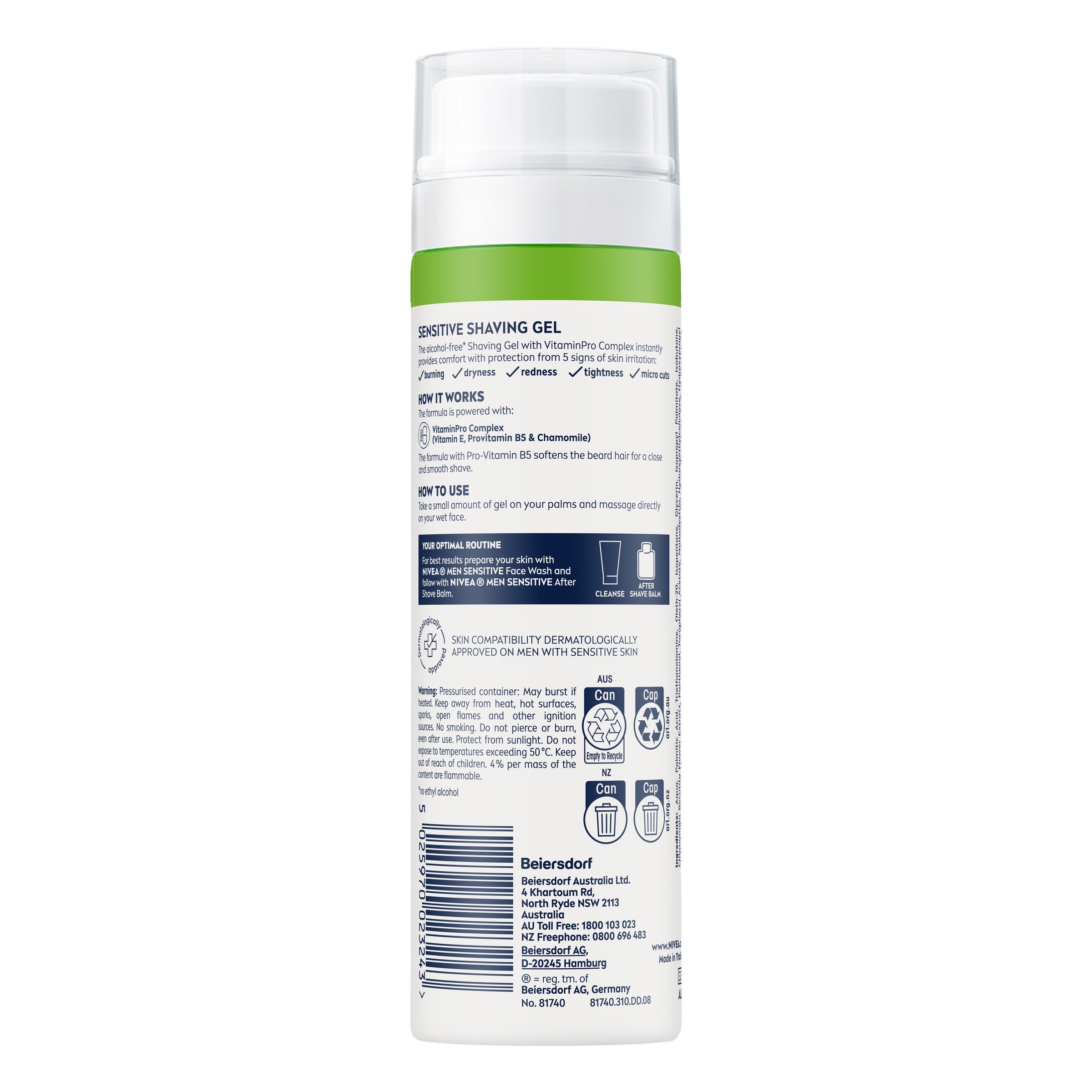 Nivea Men Sensitive Shaving Gel 200ml - Image 2