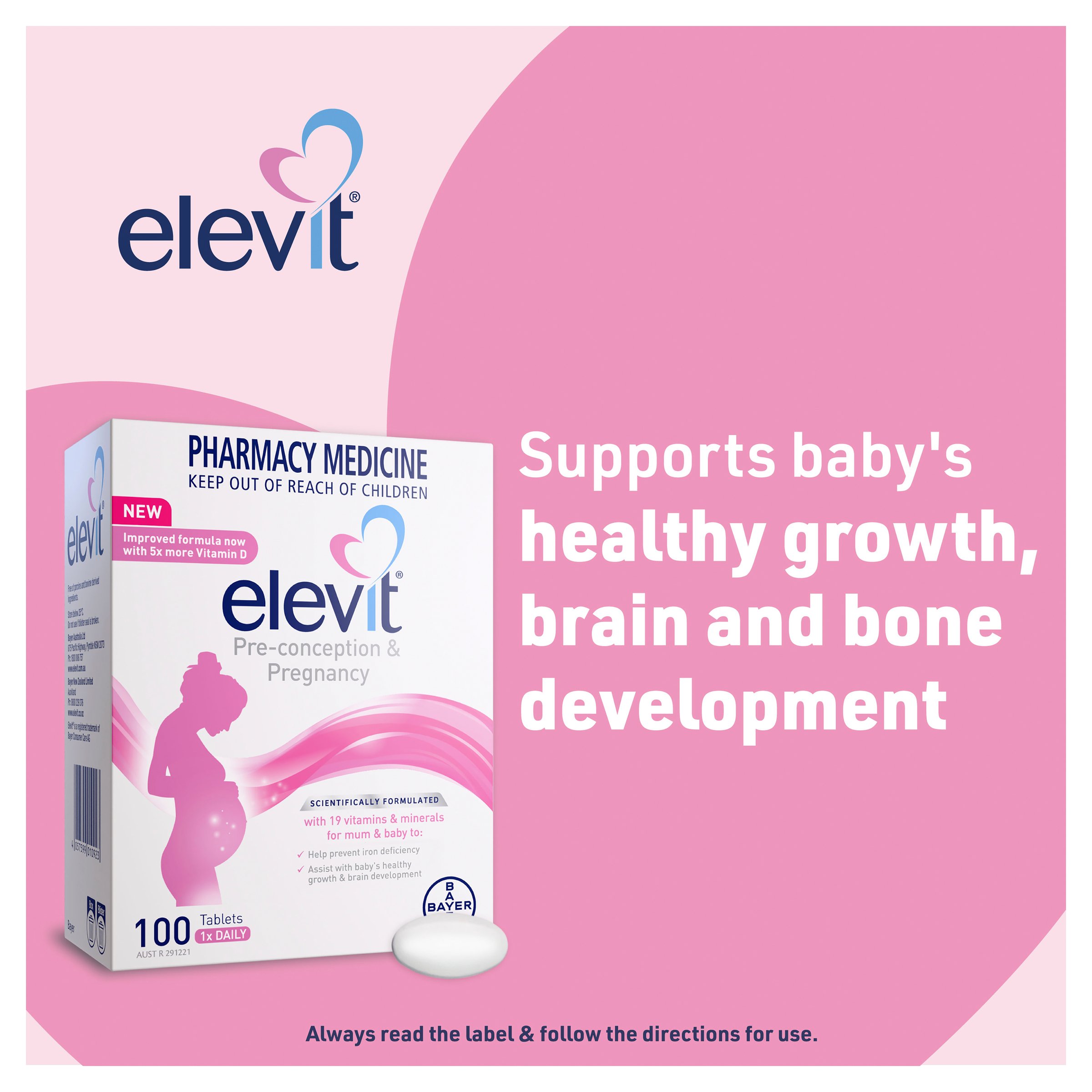 Elevit Pre-Conception & Pregnancy 30 tablets - Image 11