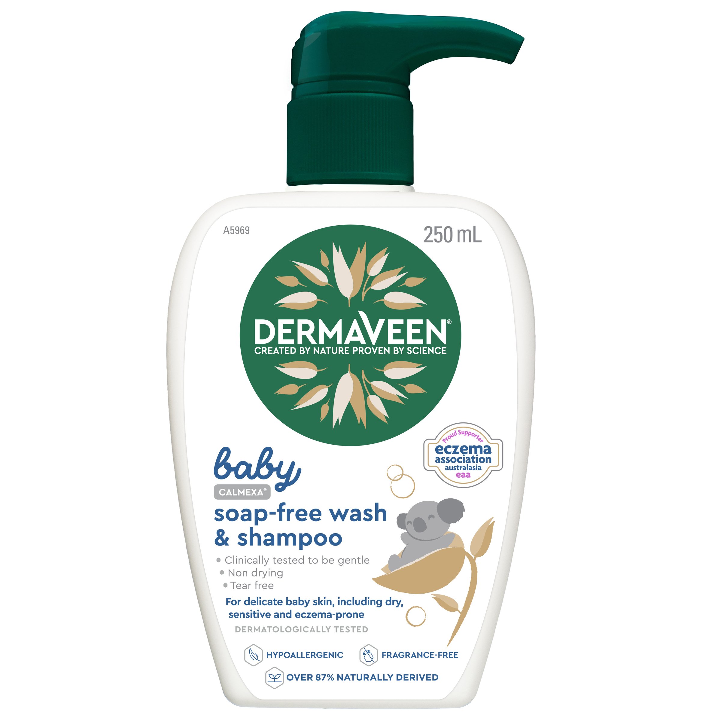 DermaVeen Baby Calmexa Soap Free Wash & Shampoo 250ml - Image 1