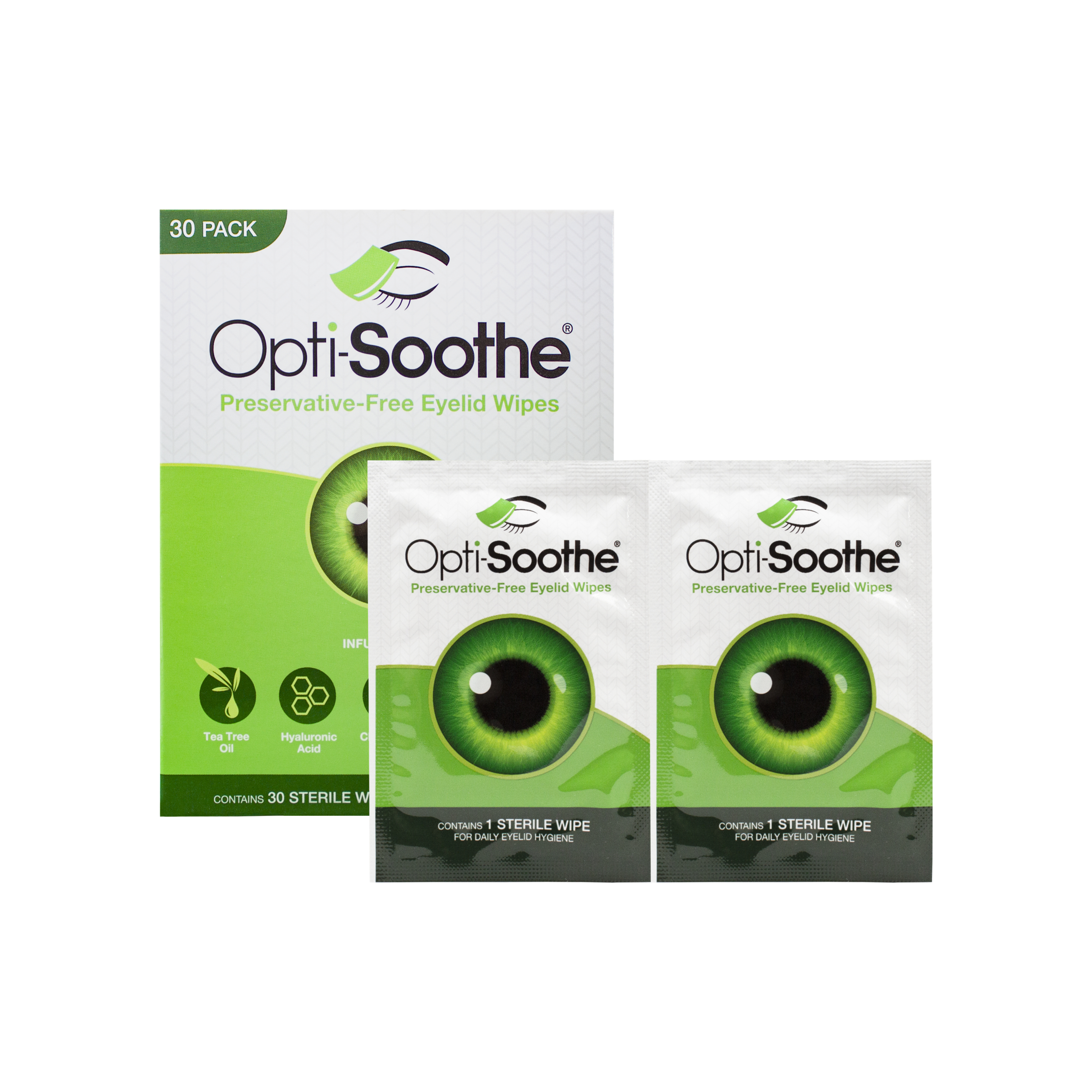 Opti-Soothe Preservative-Free Eyelid Wipes - 30 wipes - Image 6