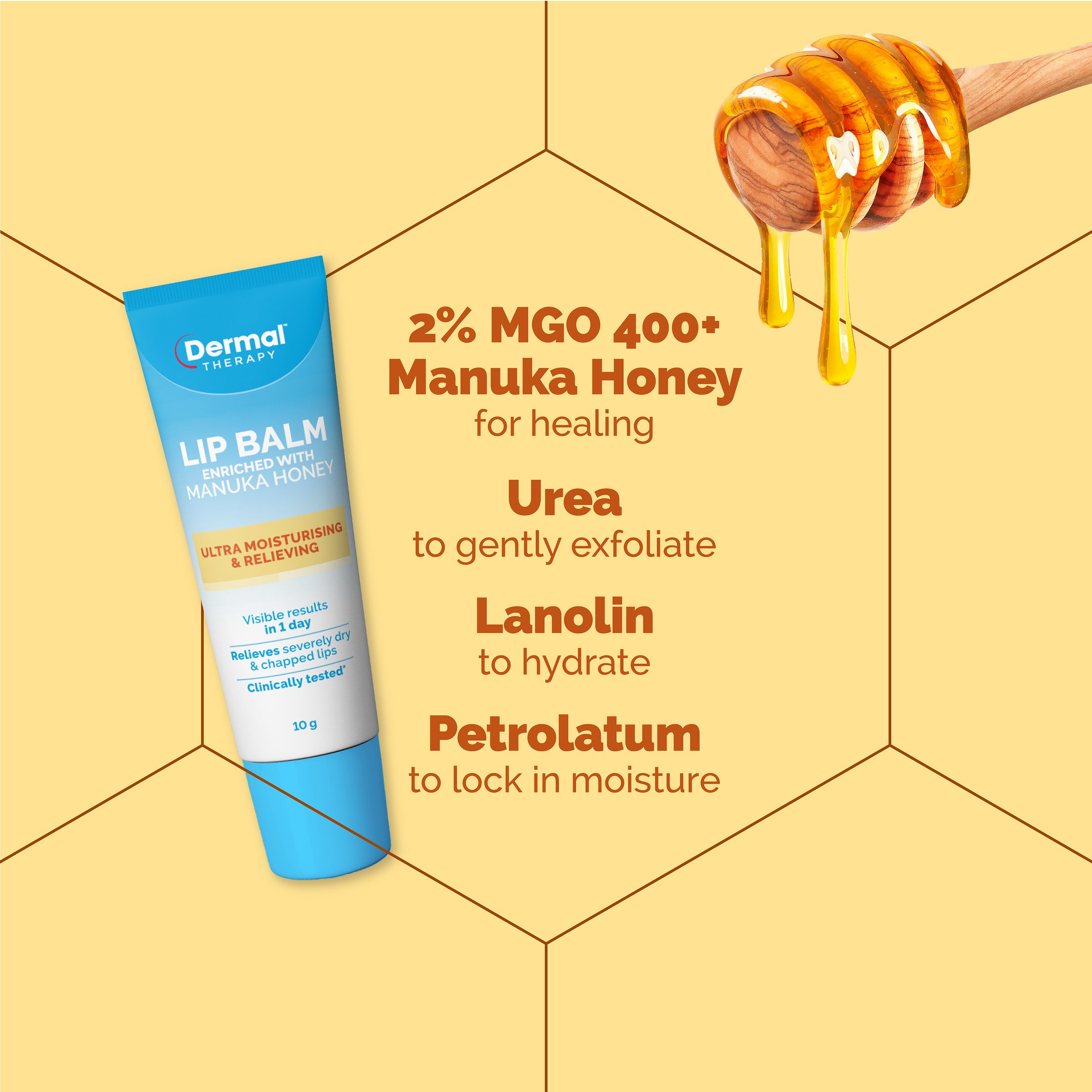 Dermal Therapy Lip Balm Manuka Honey 10g - Image 8