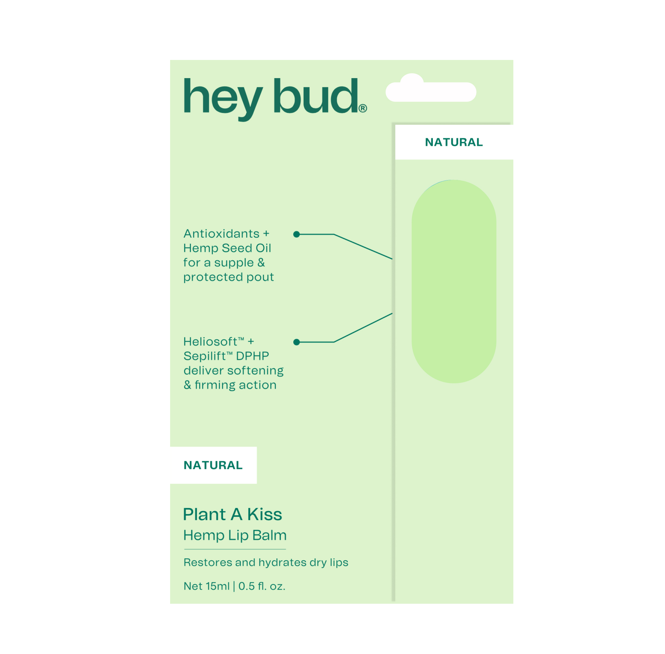Hey Bud Hemp Lip Balm Natural 15ml - Image 8