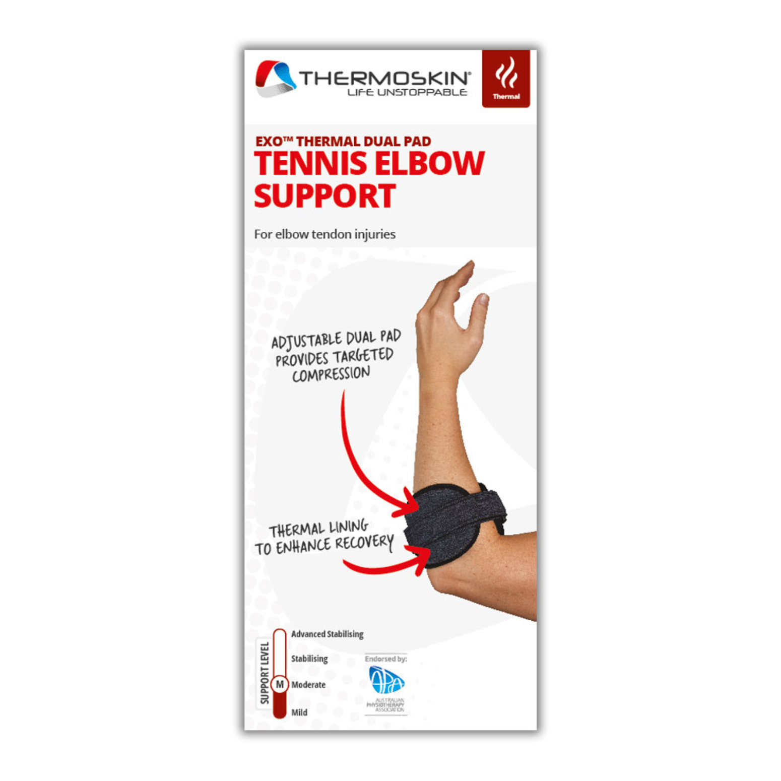 Thermoskin Exo Dual Pad Tennis Elbow One Size 1 each - Image 2