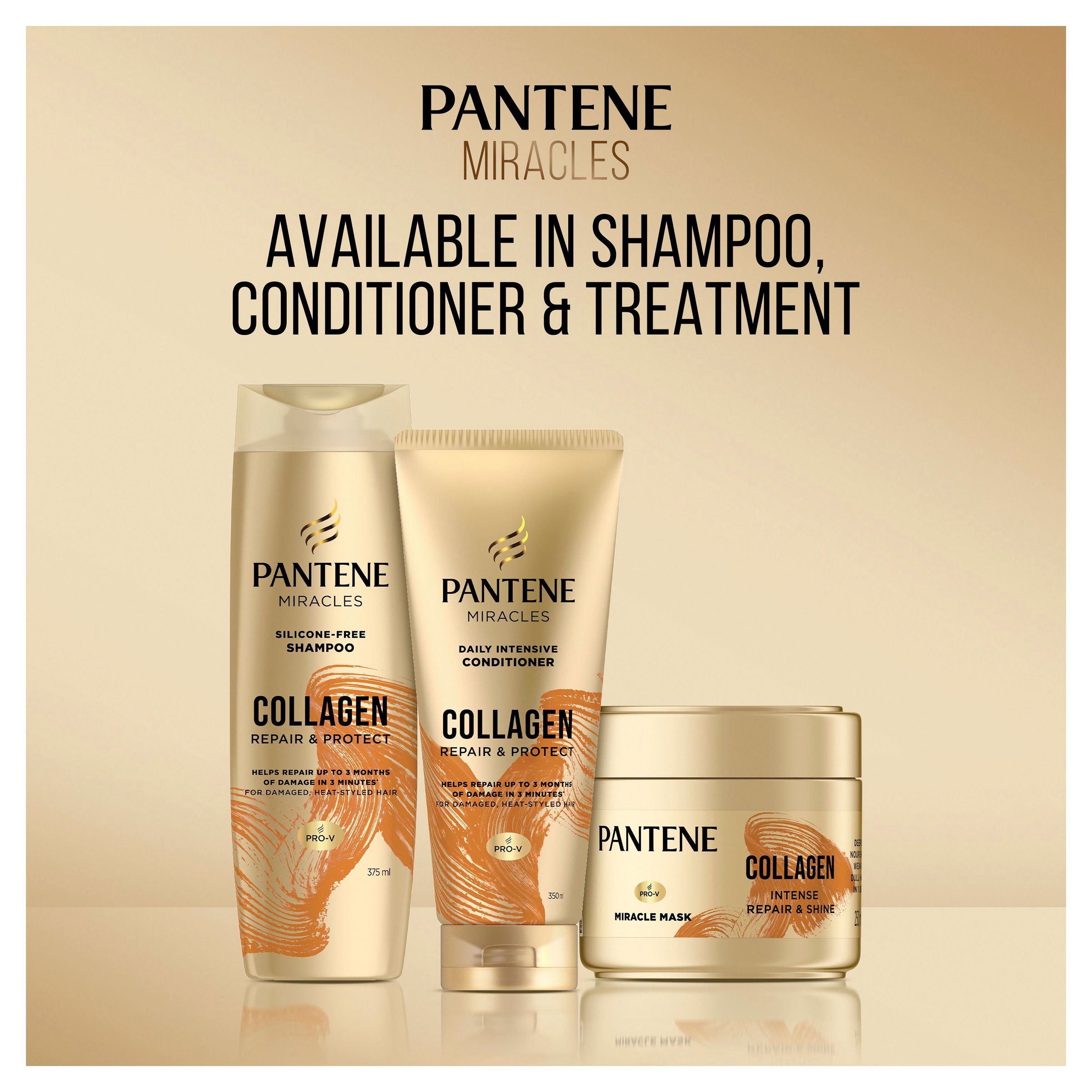 Pantene Miracles Collagen Repair & Protect Shampoo 375ml - Image 5