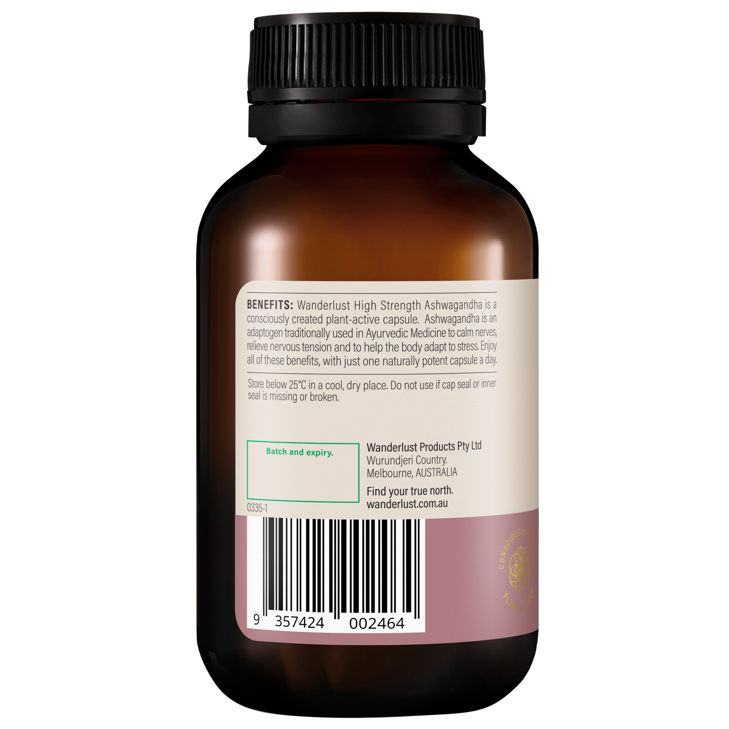 Wanderlust High Strength Ashwagandha 60 capsules - Image 2