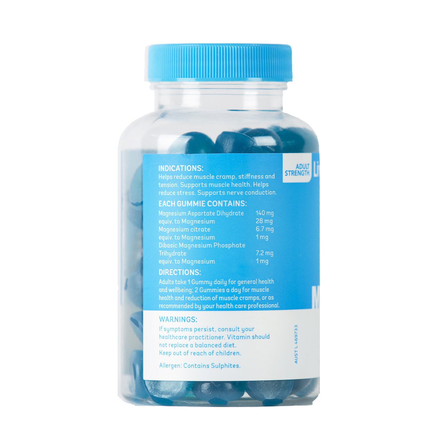 Living Healthy High Strength Gummies Tri Magnesium Formula 60 pastilles - Image 2