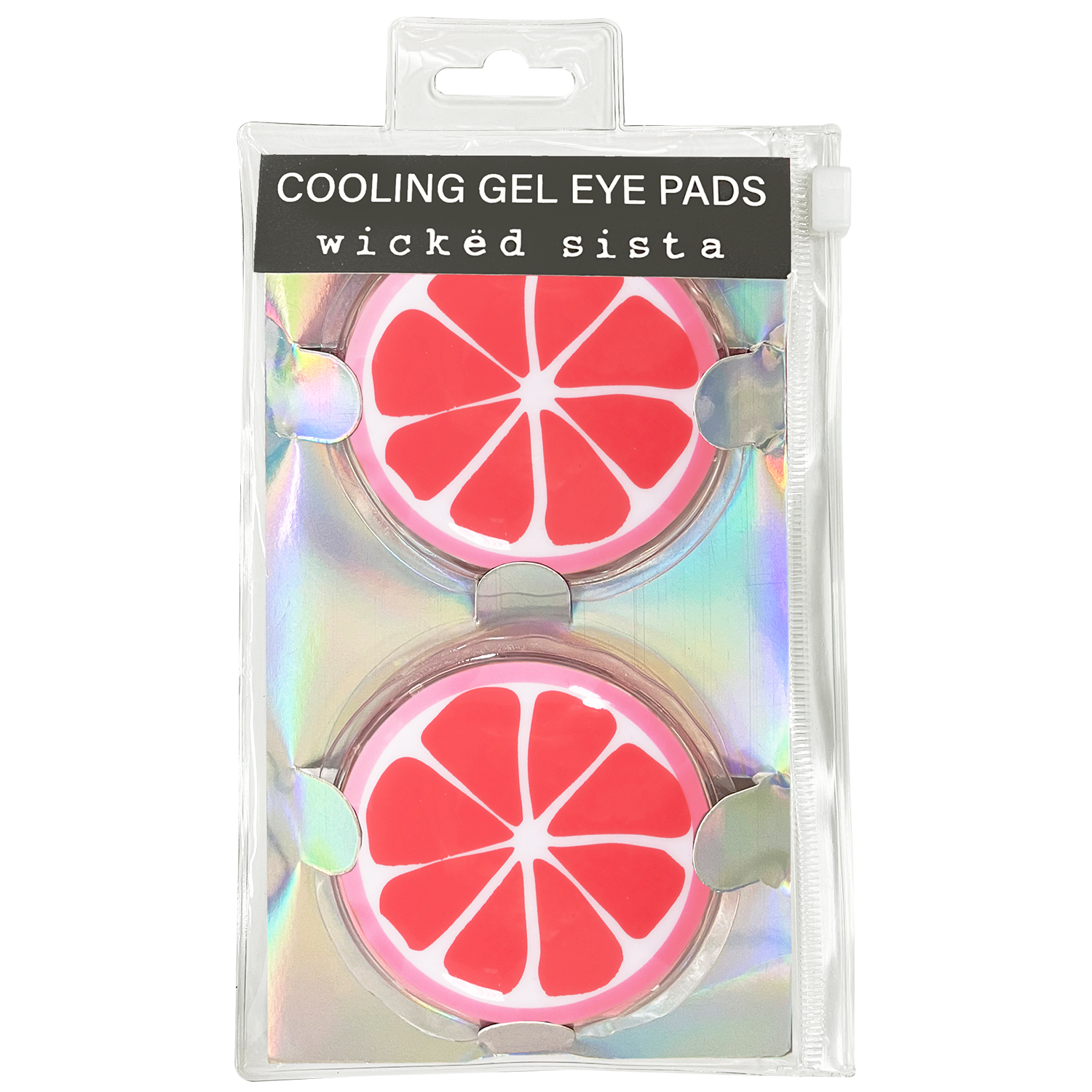 Wicked Sista Cooling Gel Eye Pads Pink Grapefruit 2 piece - Image 1