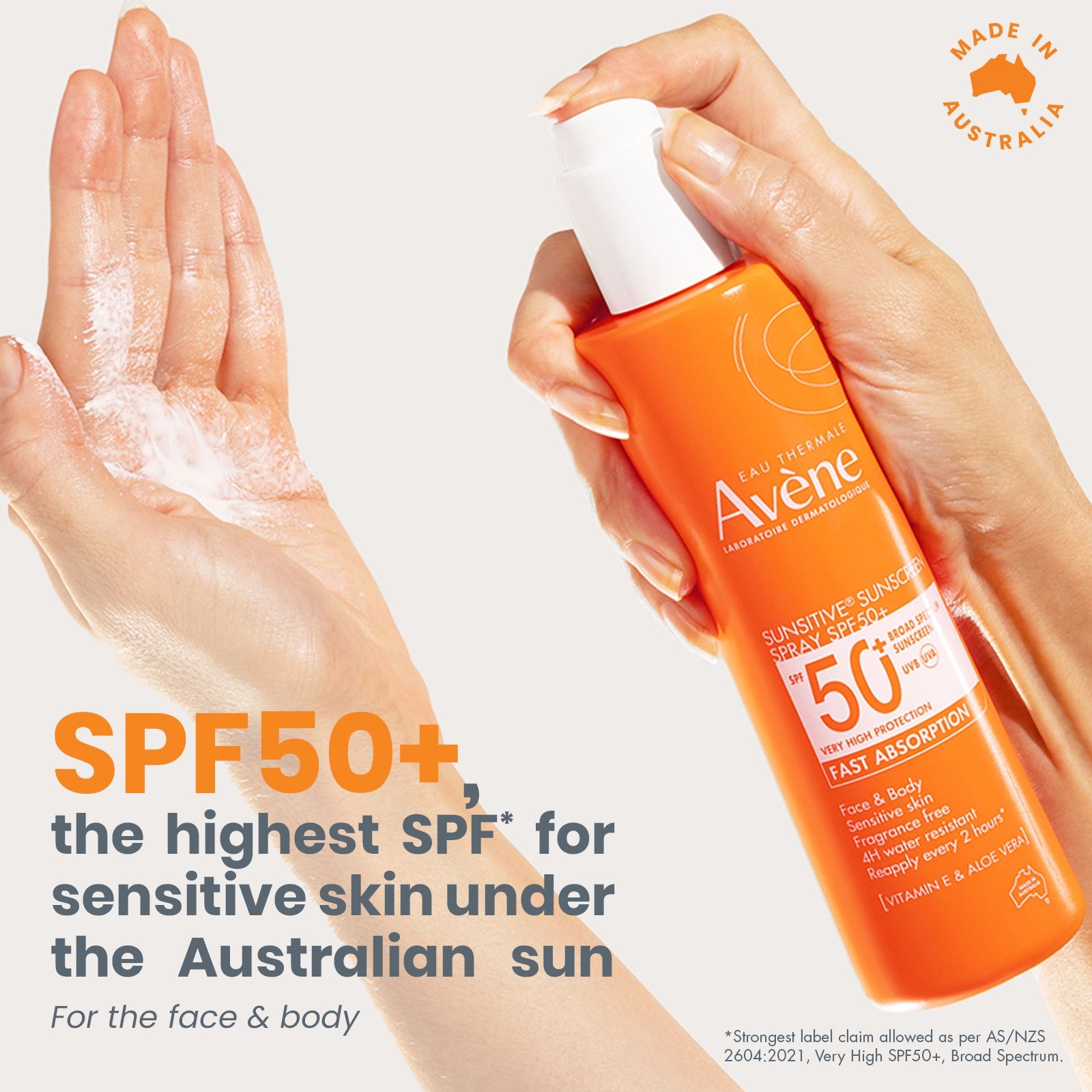 Avene Sunsitive Sunscreen Spray SPF 50+ 200ml - Image 5