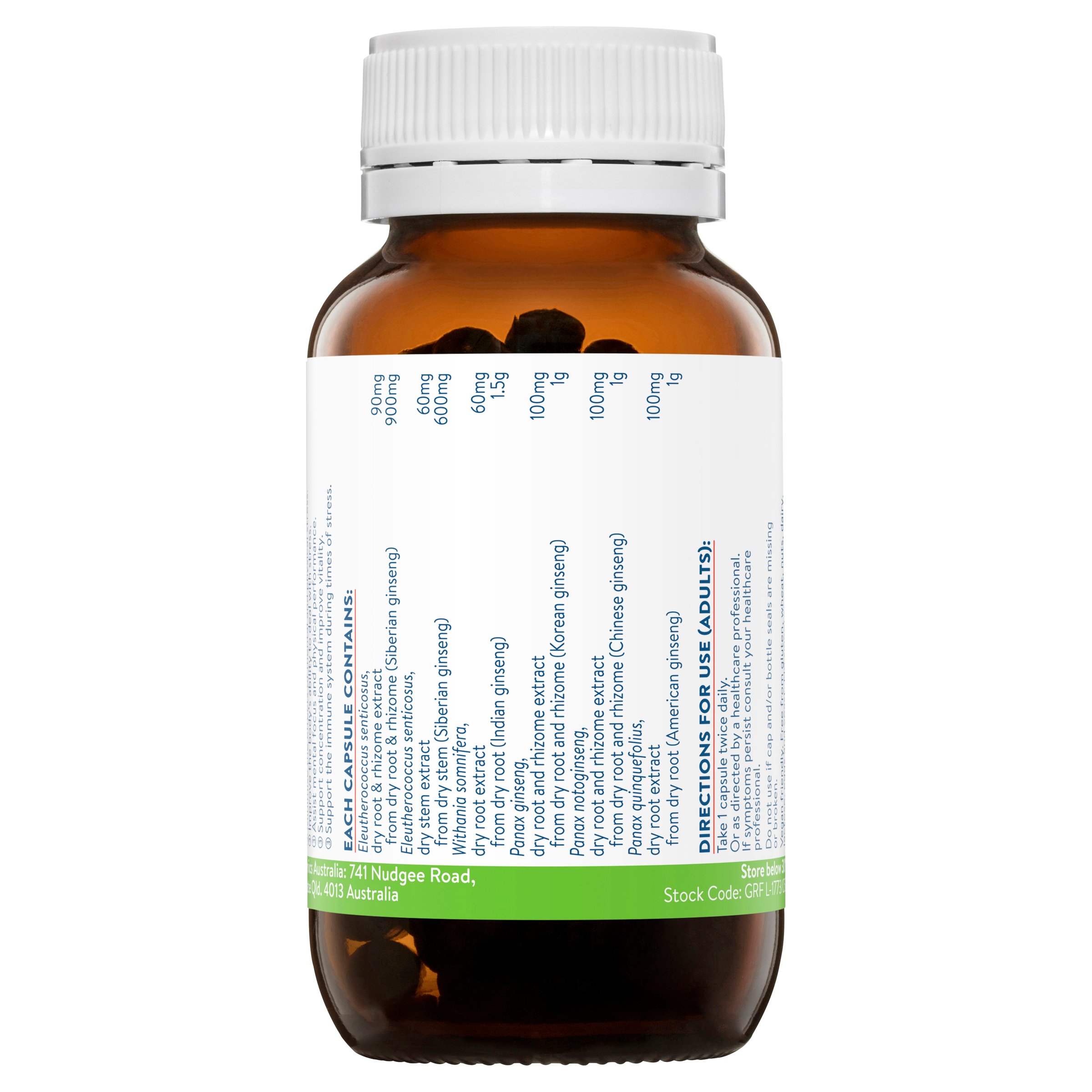 Ethical Nutrients Ginseng-5 Exhaustion Relief 60 capsules - Image 2