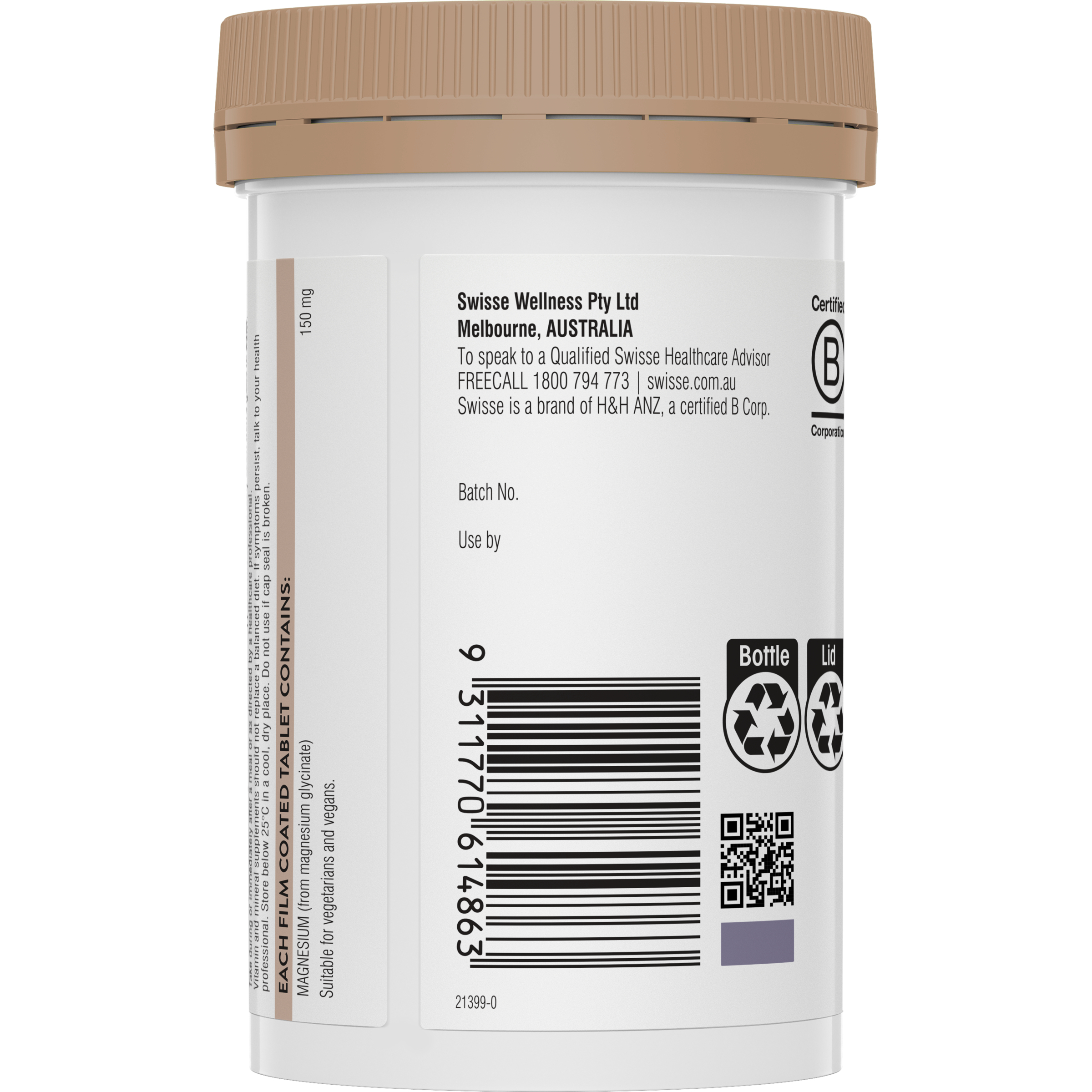 Swisse Ultiboost Magnesium Glycinate 60 tablets - Image 3