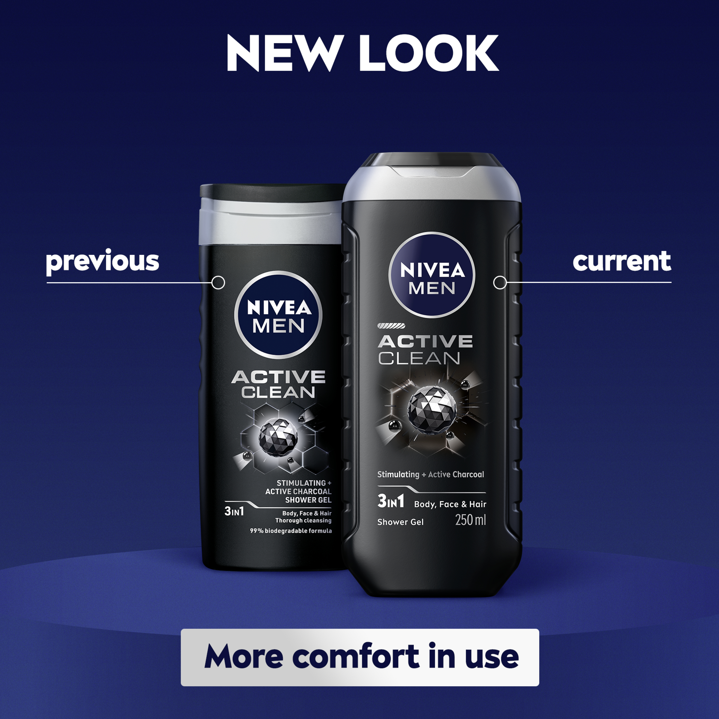 Nivea Men Shower Gel Active Clean Charcoal 500ml - Image 4
