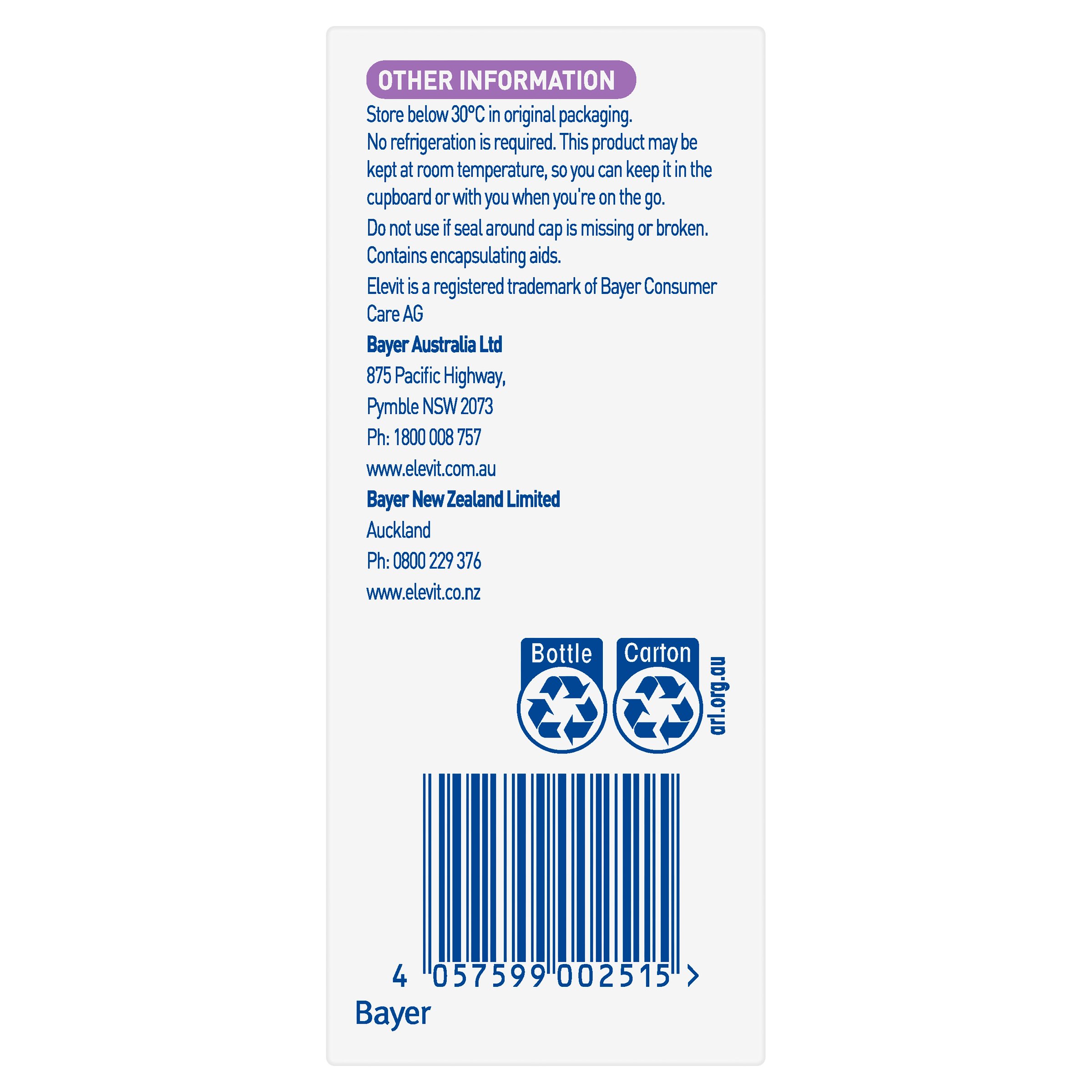 Elevit Probiotics 30 capsules - Image 3