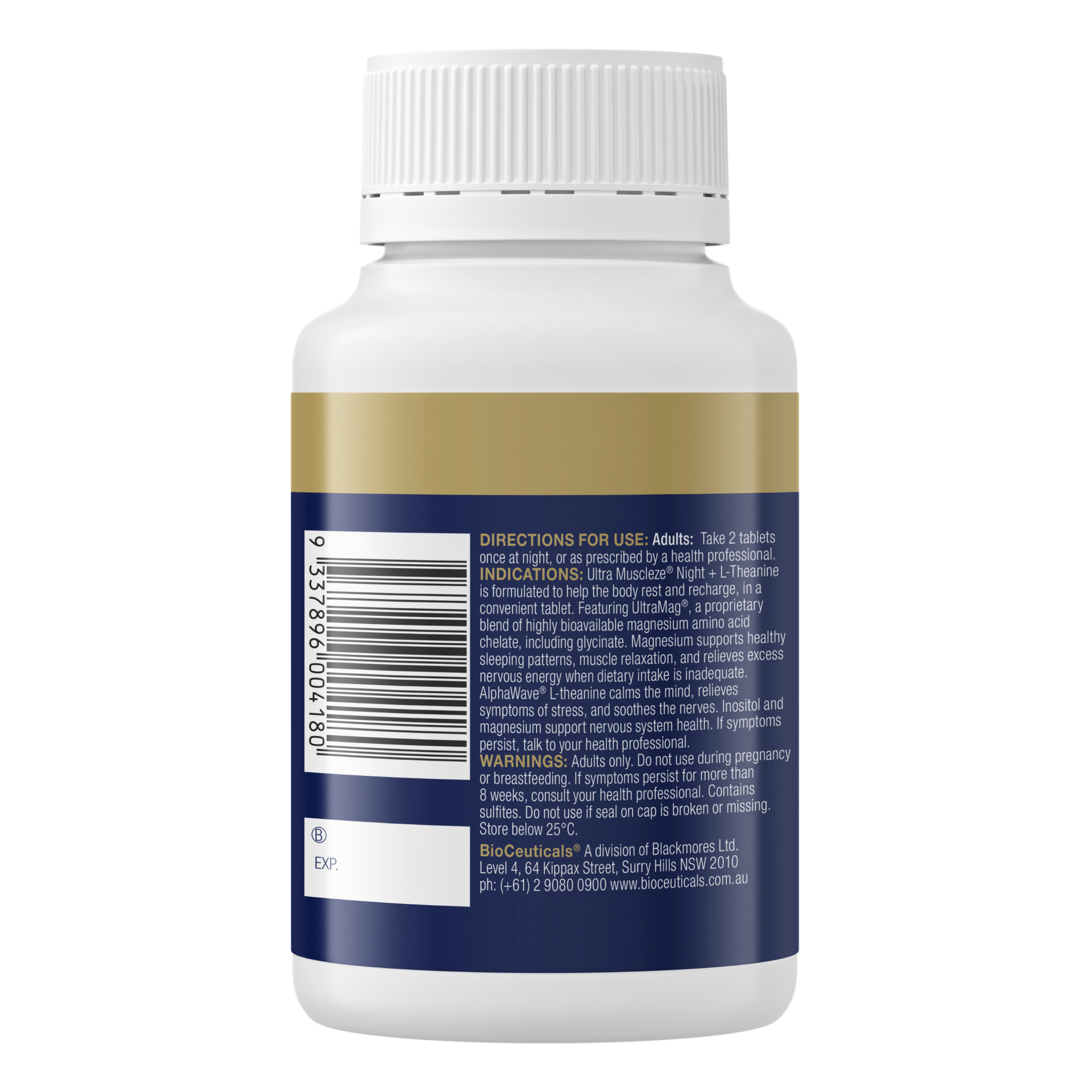 Bioceuticals Ultra Muscleze NGT + L-Theanine 60 tablets - Image 3