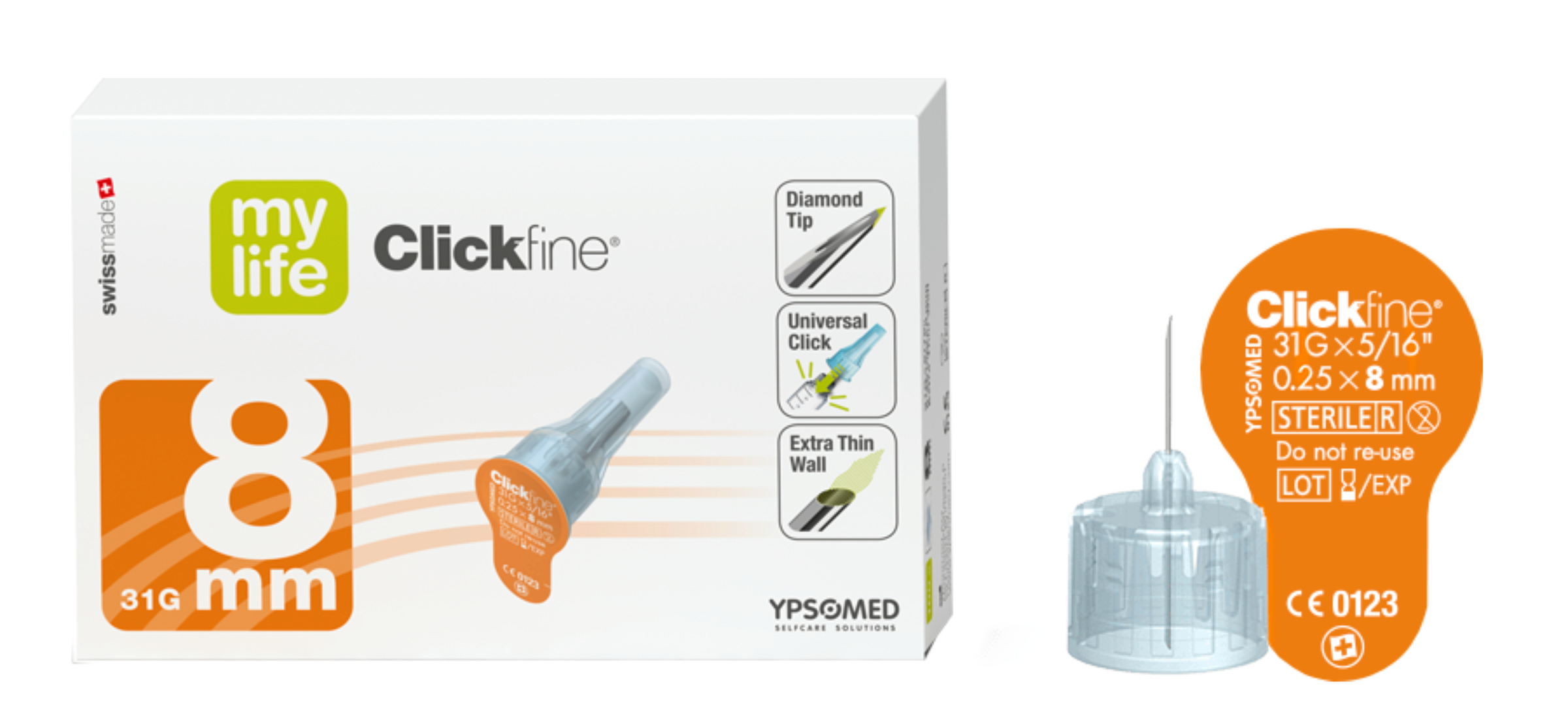 mylife Clickfine Pen Needle 31G x 8mm 100