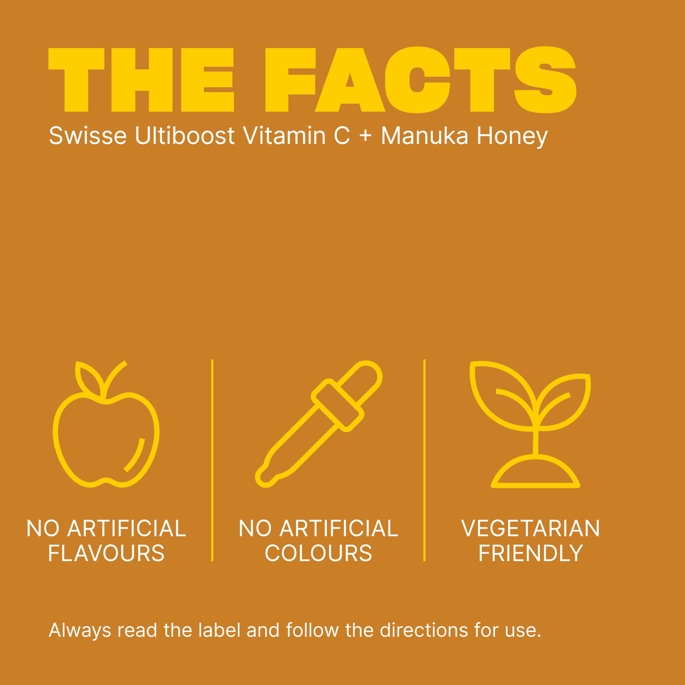 Swisse Ultiboost Vitamin C + Manuka Honey 120 chewable tablets - Image 5
