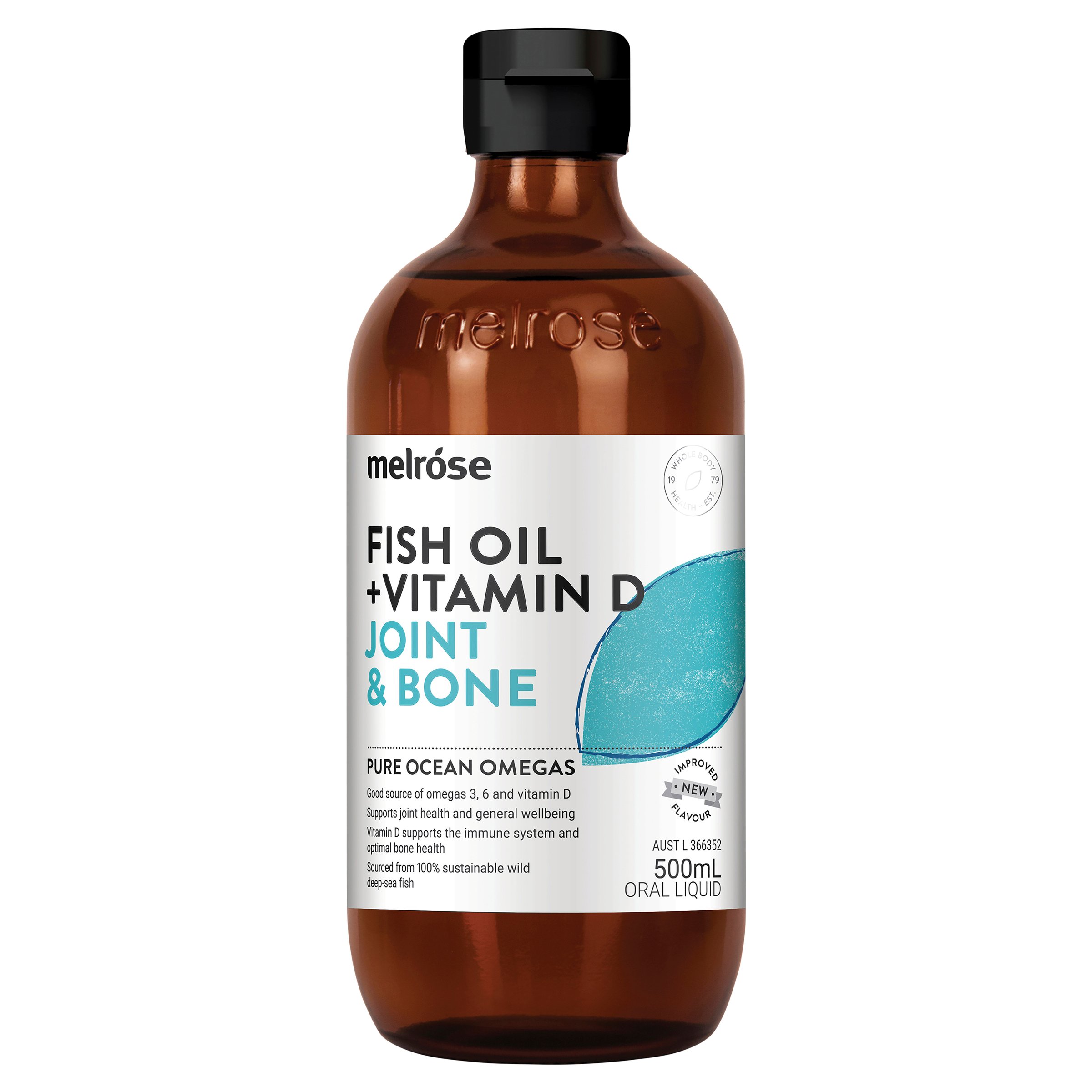 Melrose Fish Oil + Vitamin D Joint & Bone 500ml - Image 1