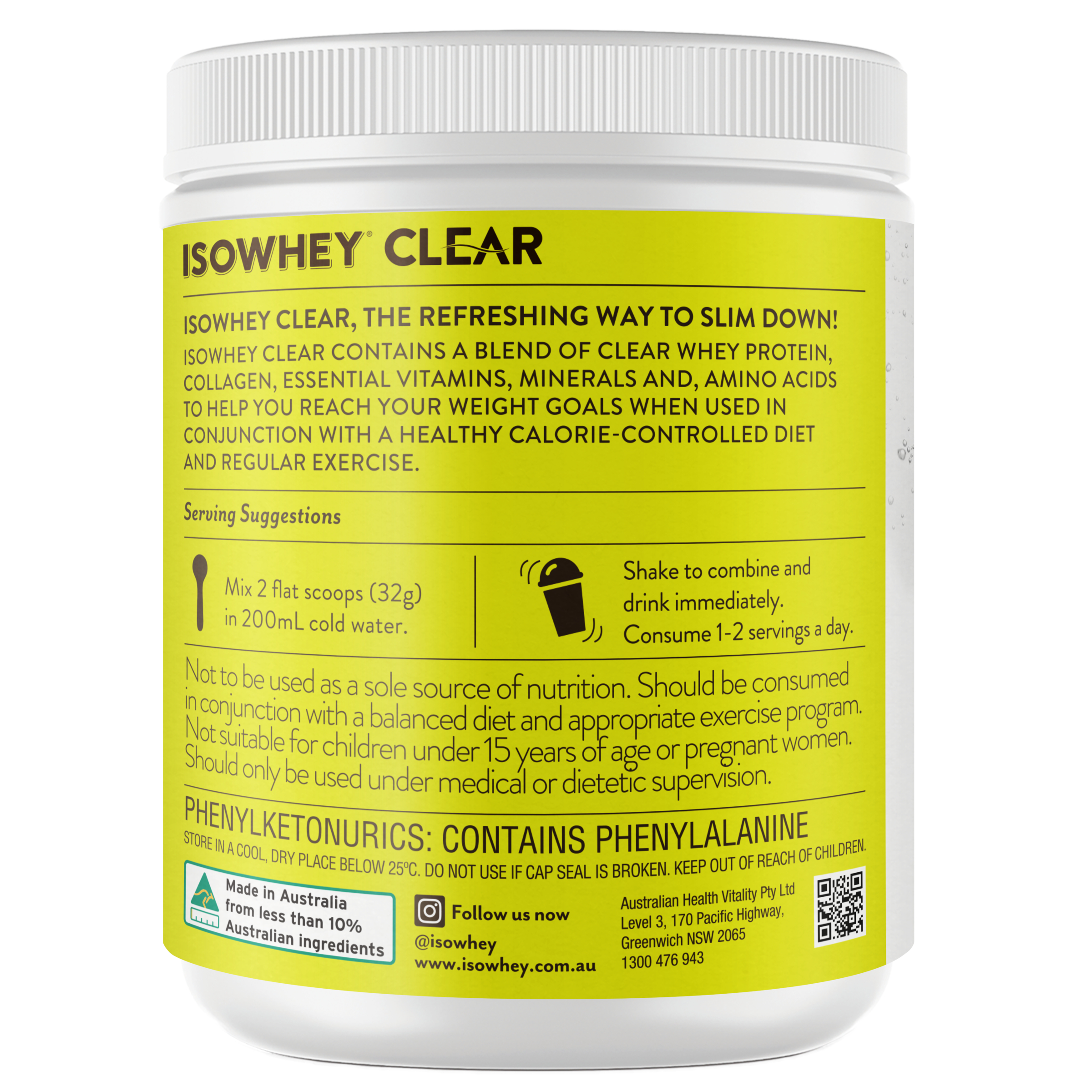 Isowhey Clear Protein Lemon Lime 550g - Image 2