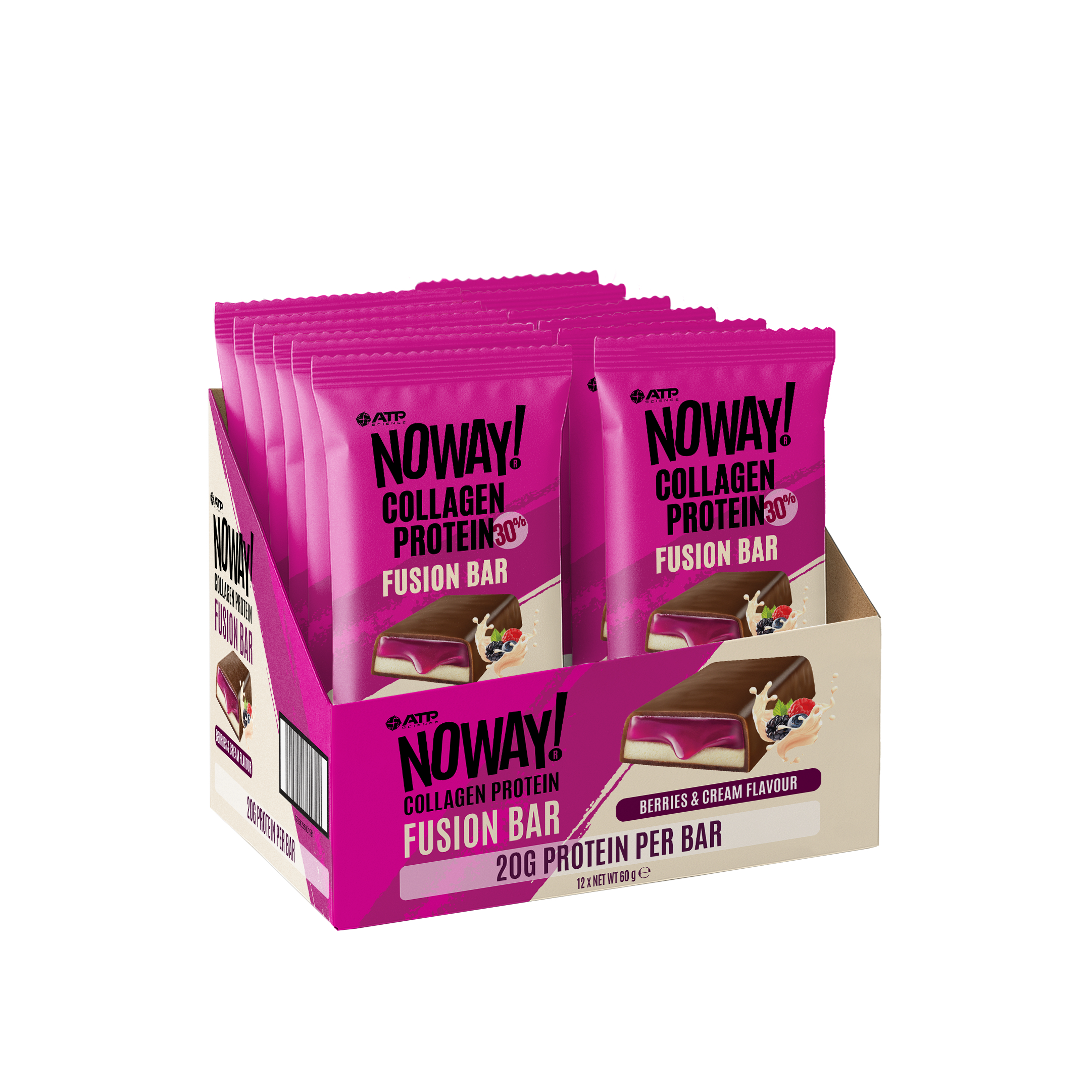 Noway Collagen Fusion Bar Berries & Cream 60g - Image 2