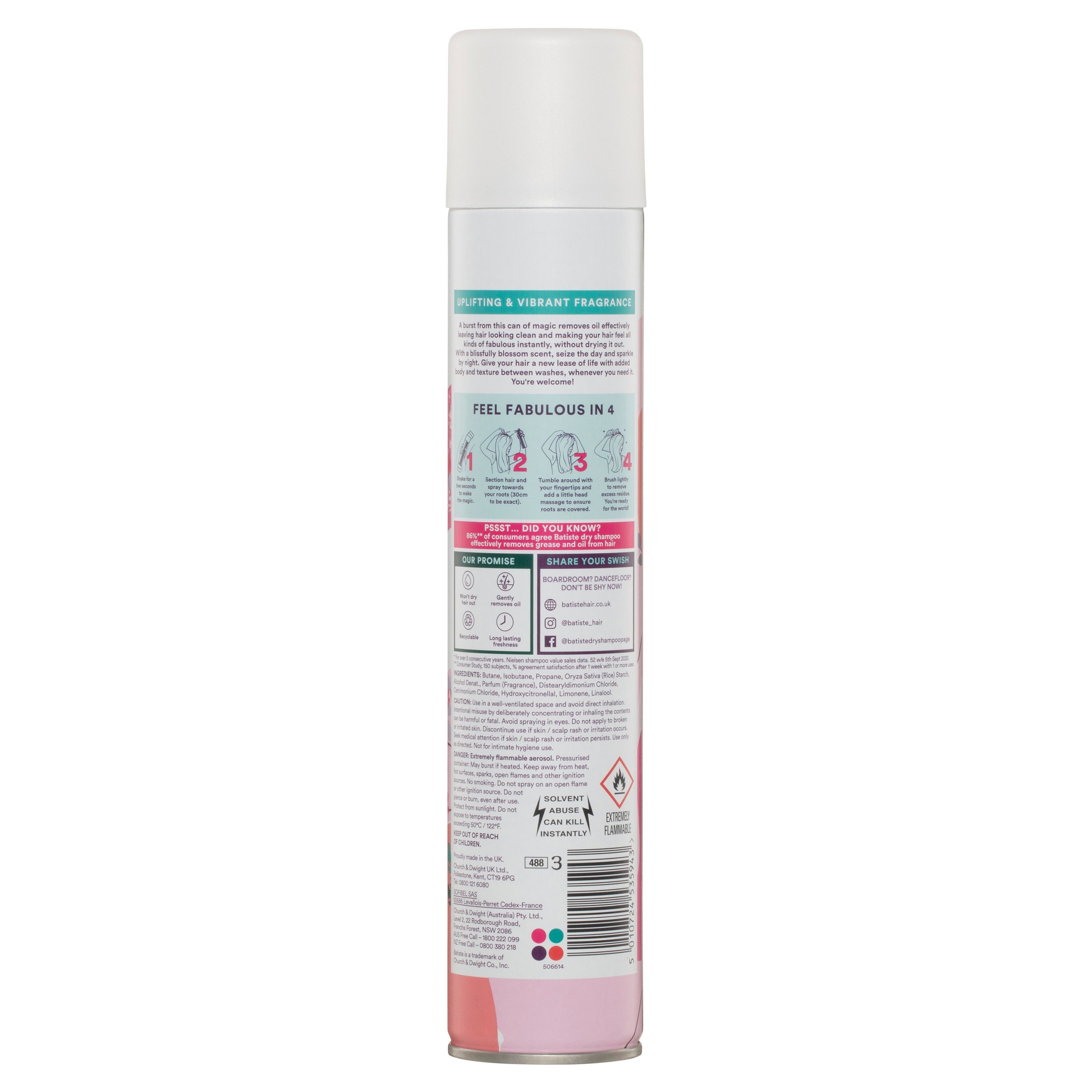 Batiste Dry Shampoo Eden Bloom 350ml - Image 2