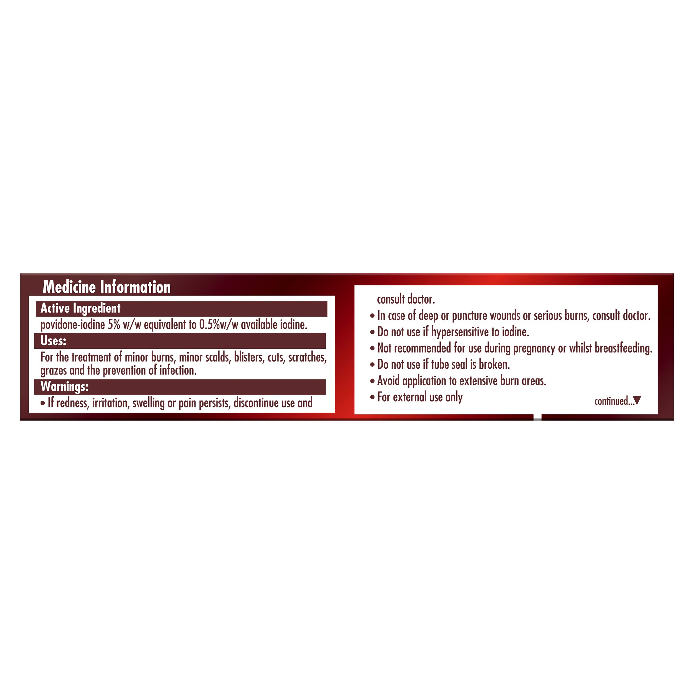 Betadine First Aid Cream 20g - Image 2