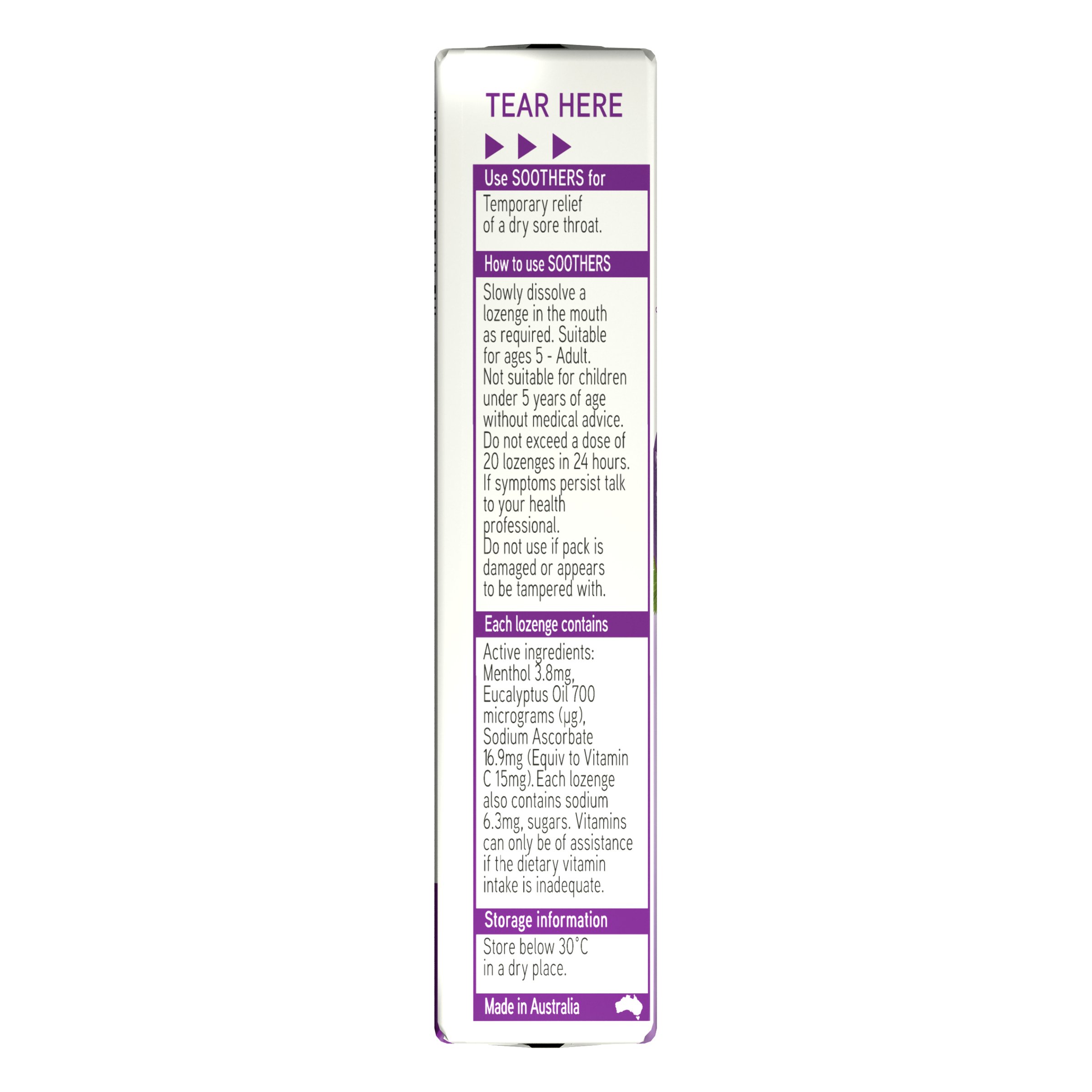 Soothers Blackcurrant Stick 10 lozenges - Image 2