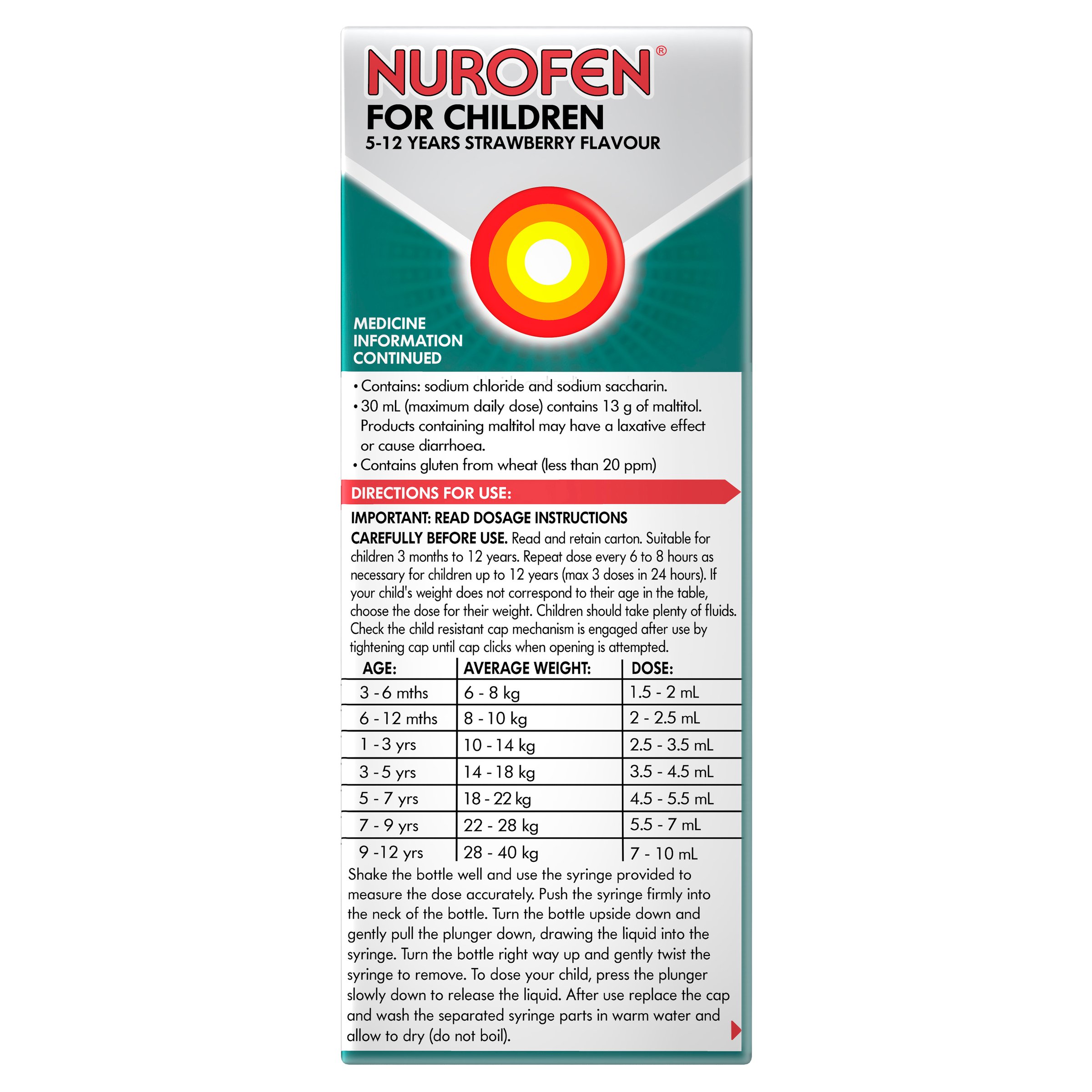 Nurofen For Children 5-12 Years Strawberry 100ml - Image 3