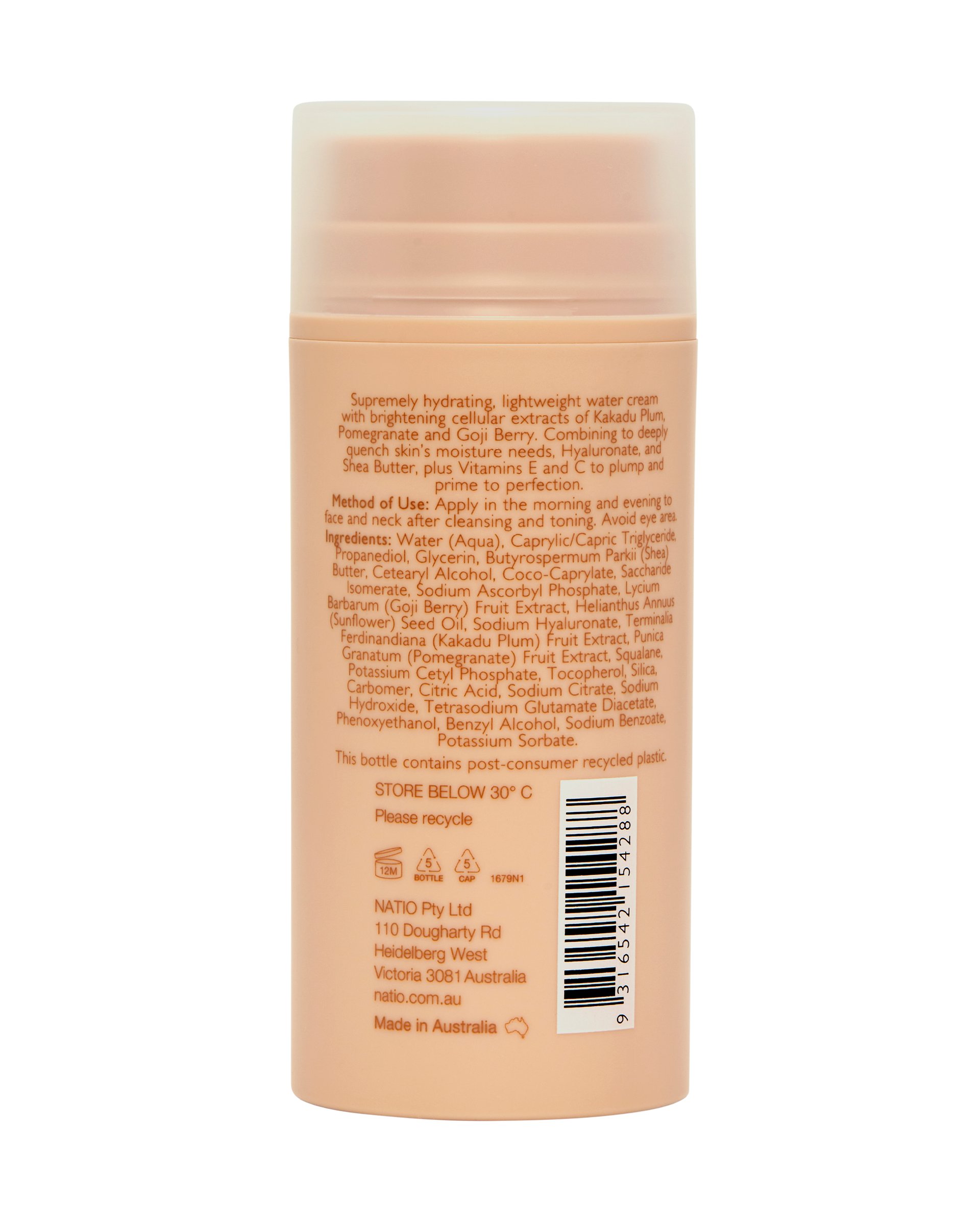 Natio Glow 24-7 Hydrating Water Cream 100g - Image 2