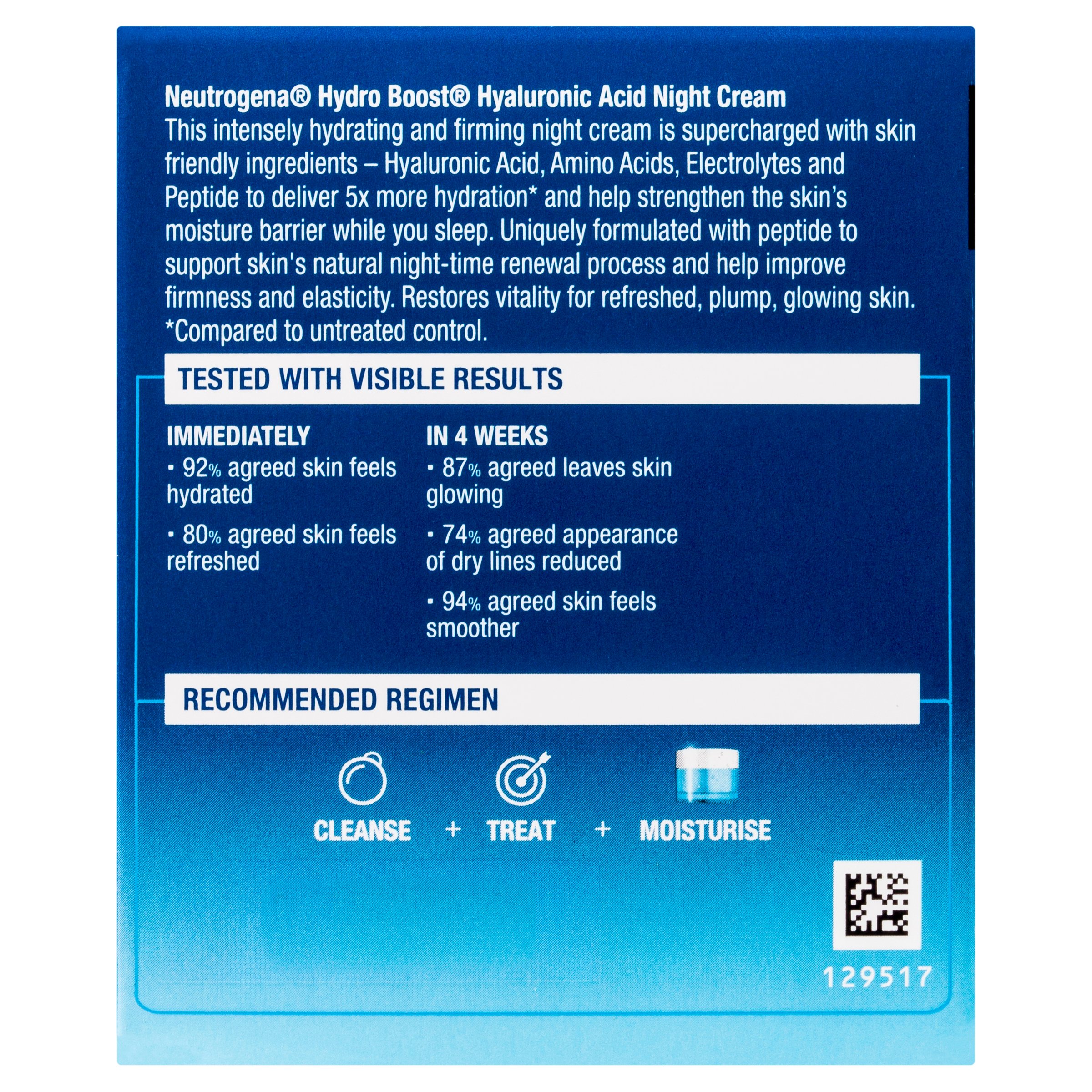 Neutrogena Hydro Boost Hyaluronic Acid Night Cream 50g - Image 3