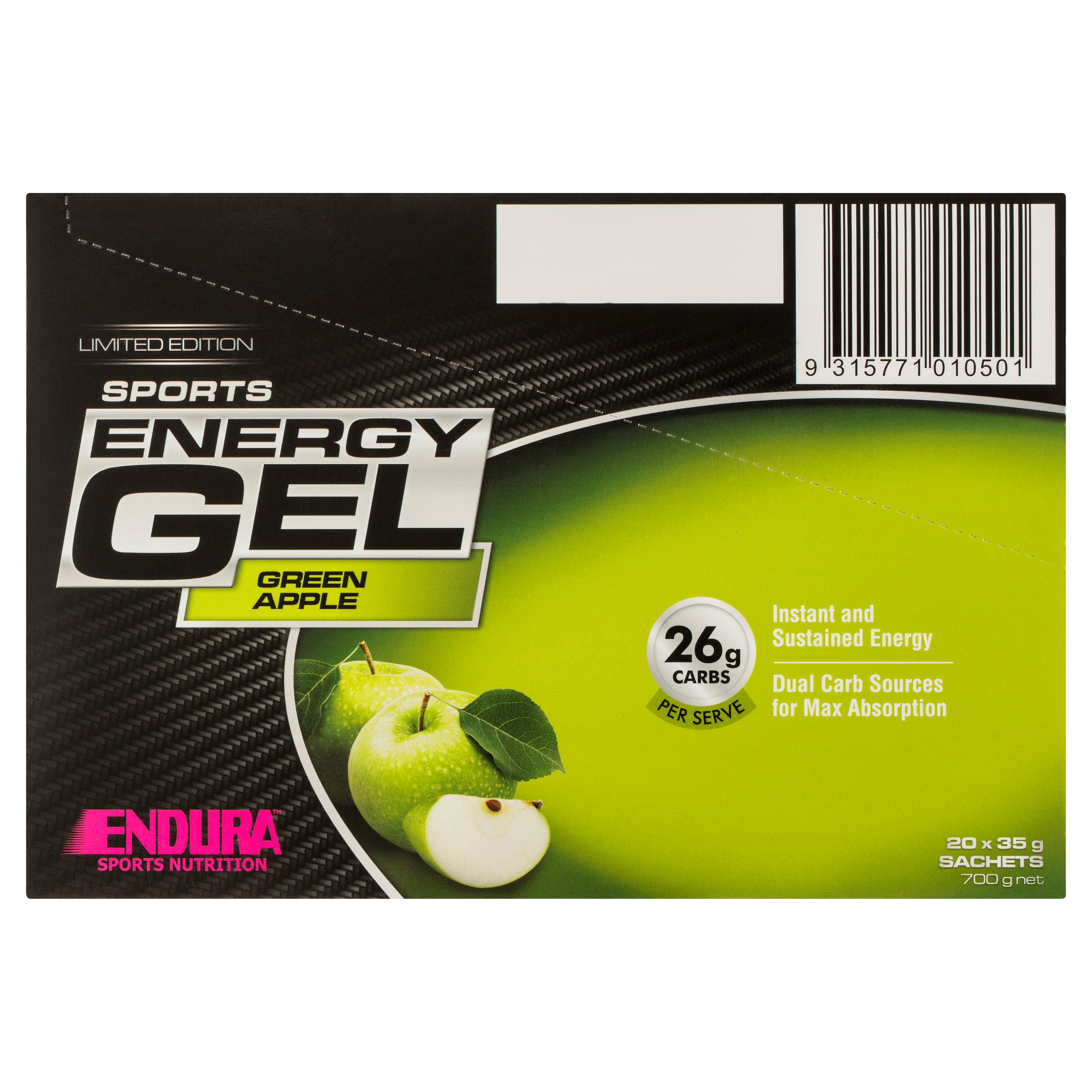 Endura Sports Energy Gel Green Apple 35g - Image 3