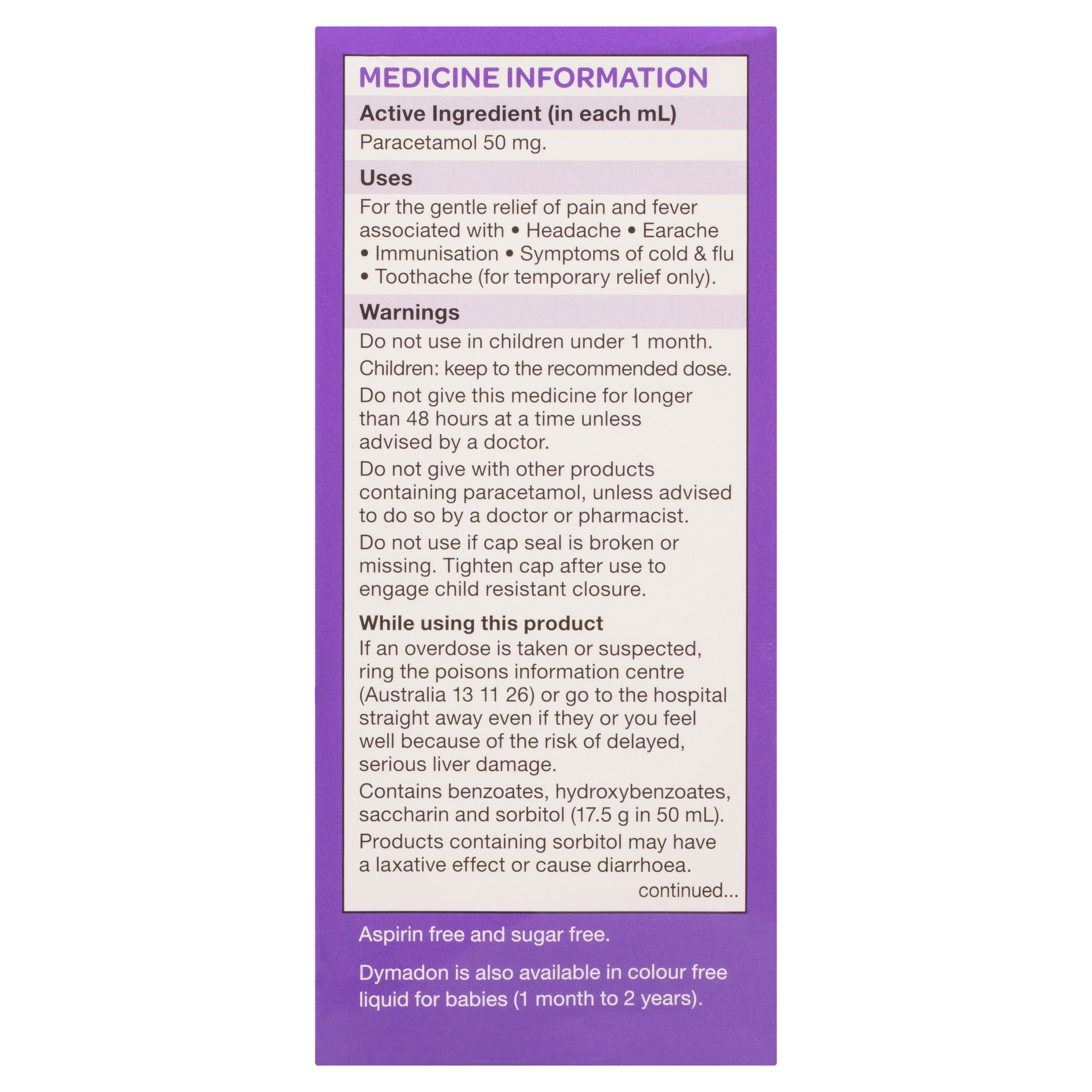 Dymadon Paracetamol for Kids 2-12 Years Strawberry 200ml - Image 4