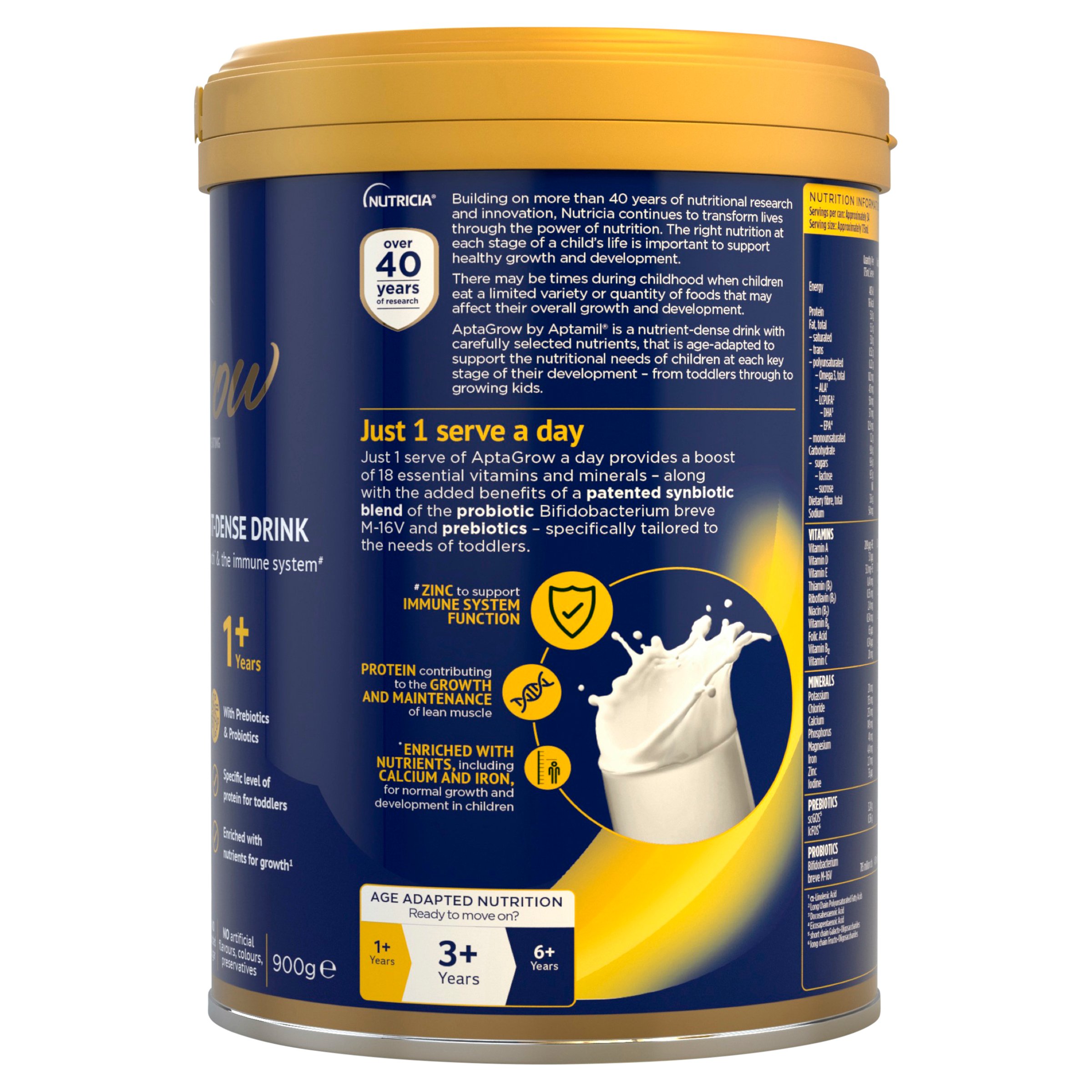 AptaGrow Milk Drink 1+ Years 900g - Image 2