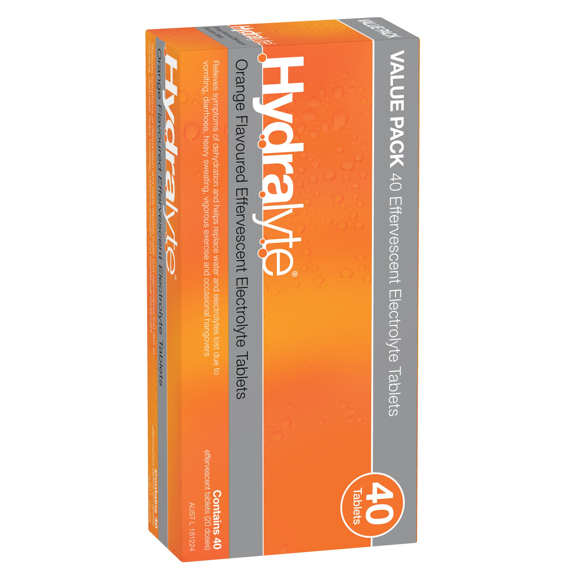 Hydralyte Effervescent Orange 40 tablets - Image 15