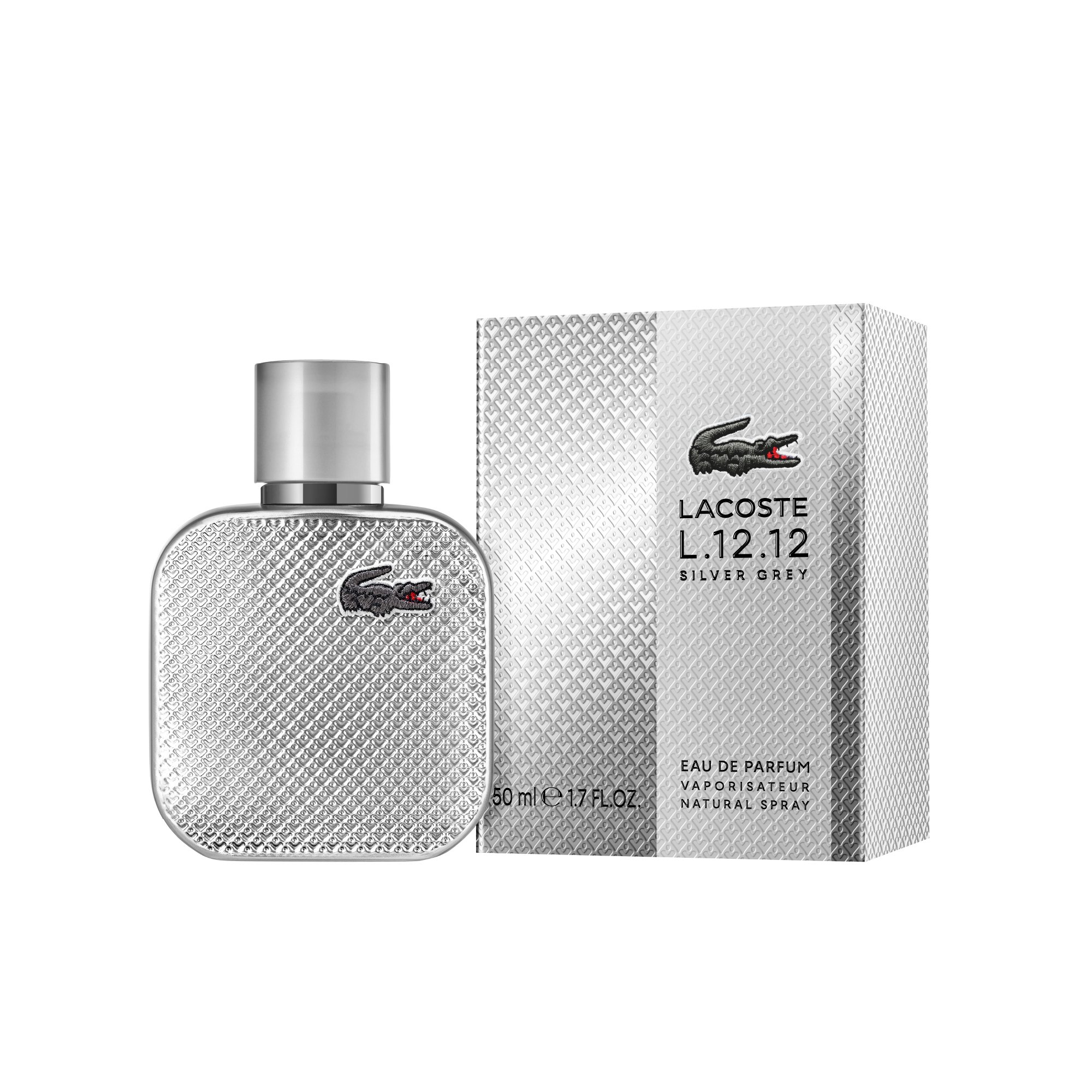 Lacoste L.12.12 Silver Grey EDP Spray 50ml - Image 2