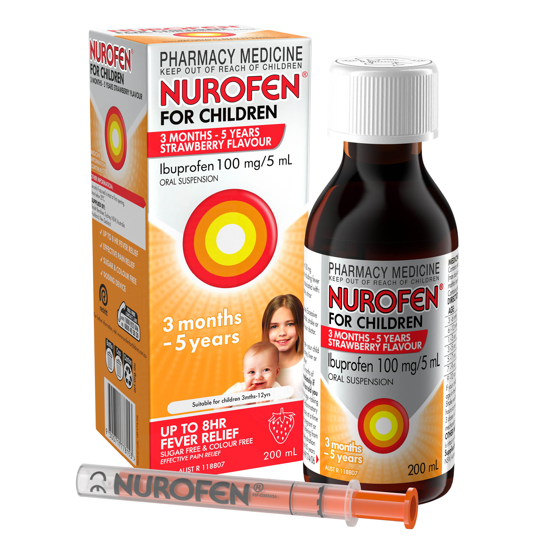Nurofen for Children 3 Months to 5 Years Strawberry 200ml - Image 9