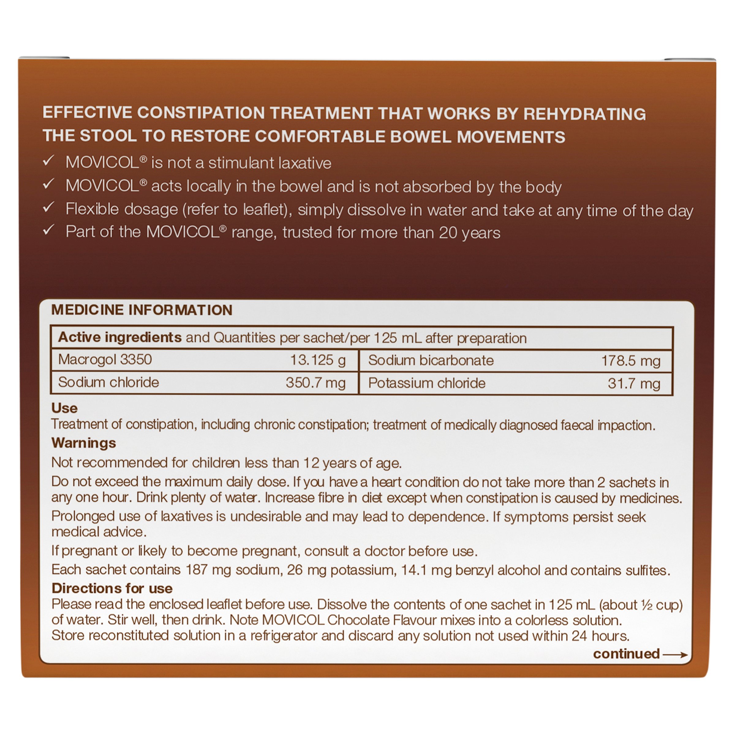 MOVICOL Adult Chocolate 30 sachets - Image 2