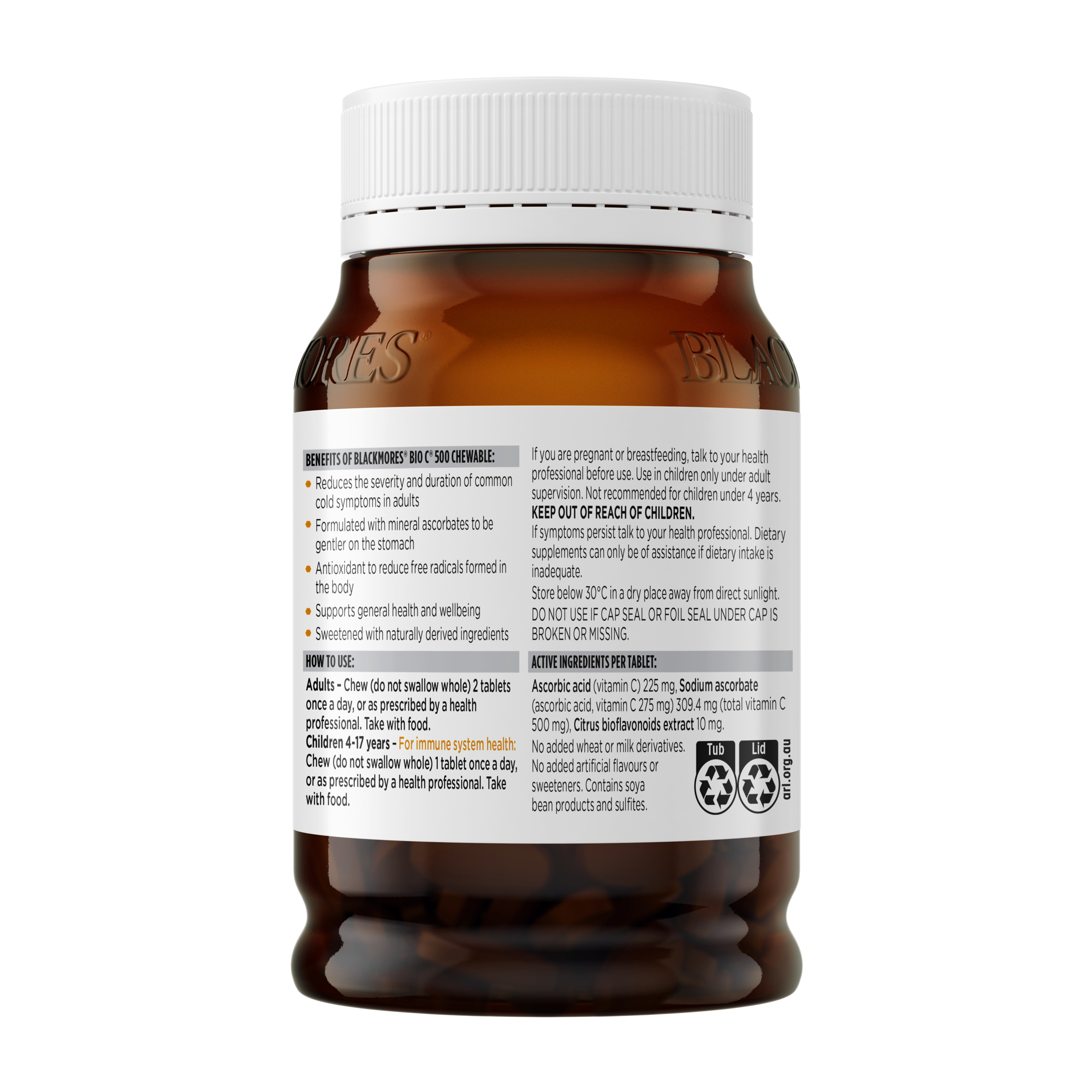 Blackmores Bio C 500 200 chewable tablets - Image 2