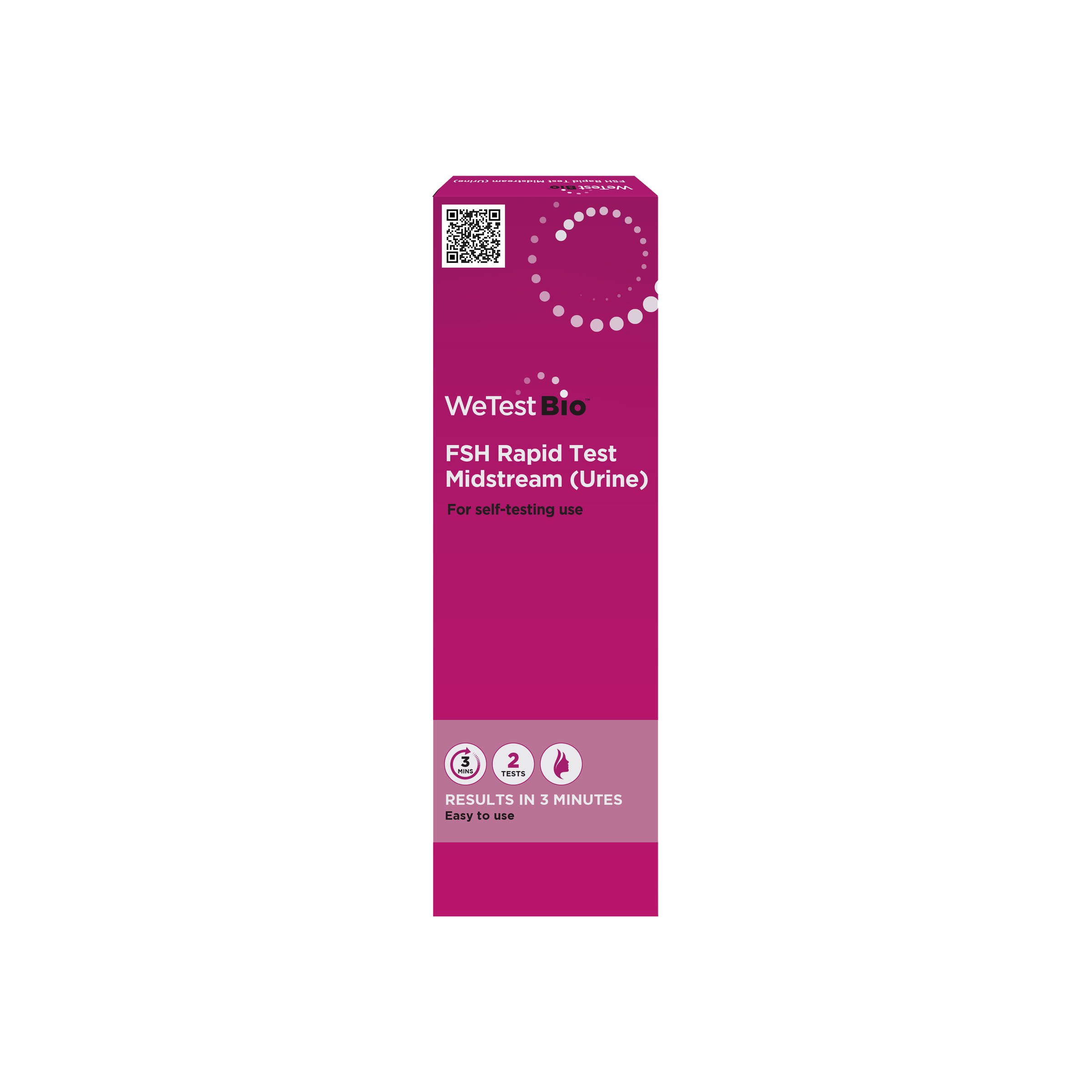 We Test Bio FSH Perimenopause Rapid Test Midstream Test Kit 2 pack - Image 2