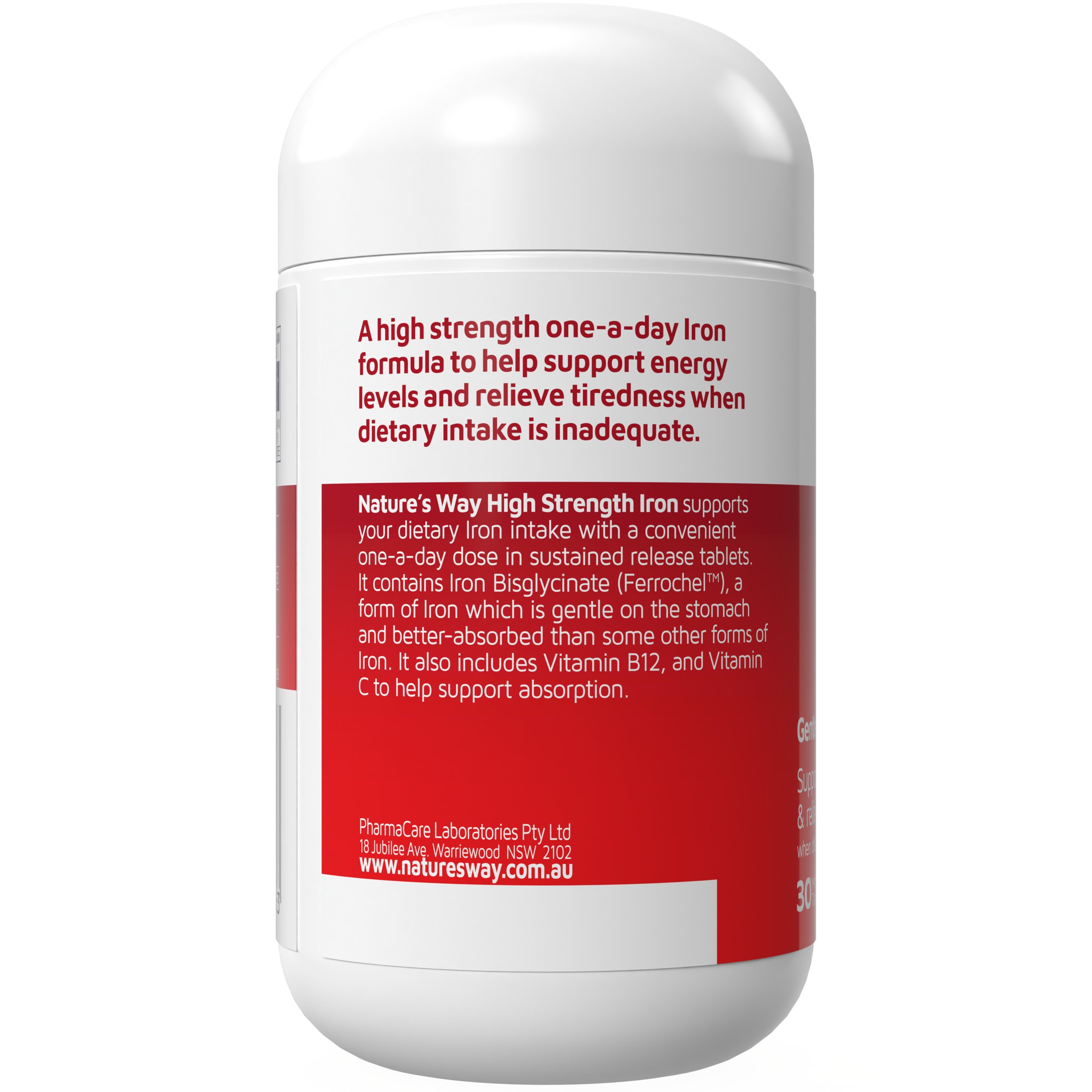 Nature's Way High Strength Iron 30 tablets - Image 2