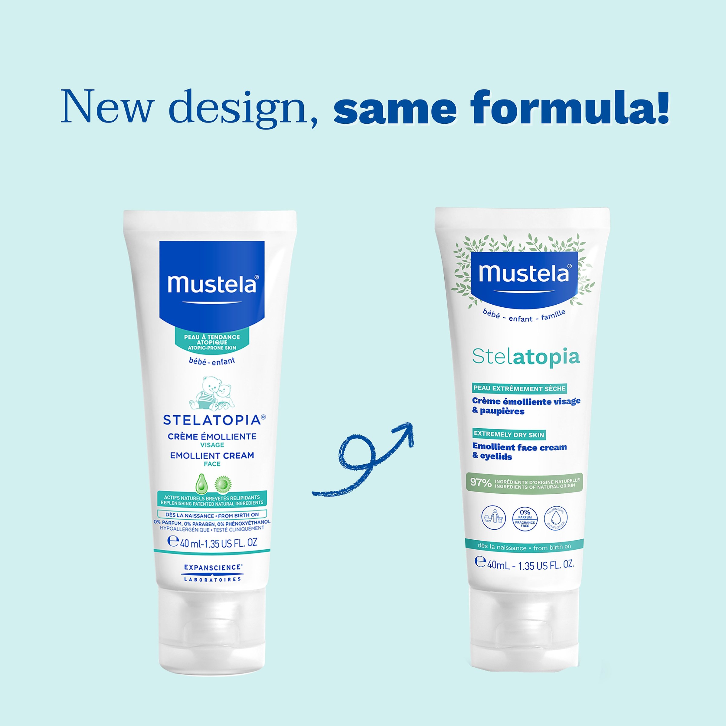 Mustela Stelatopia Emollient Face Cream 40ml - Image 4