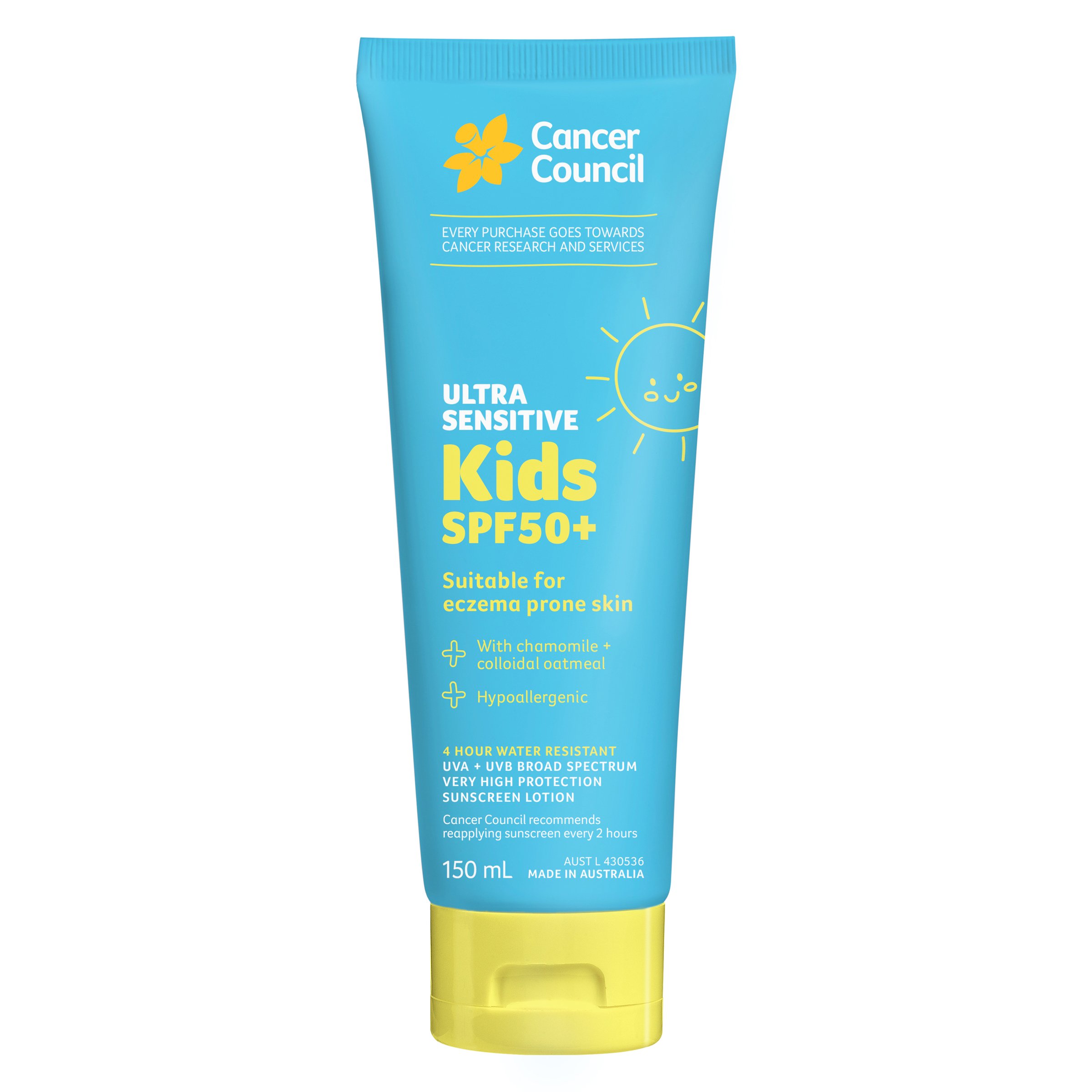 Cancer Council Ultra Sensitive Kids SPF50+ 150ml - Image 1
