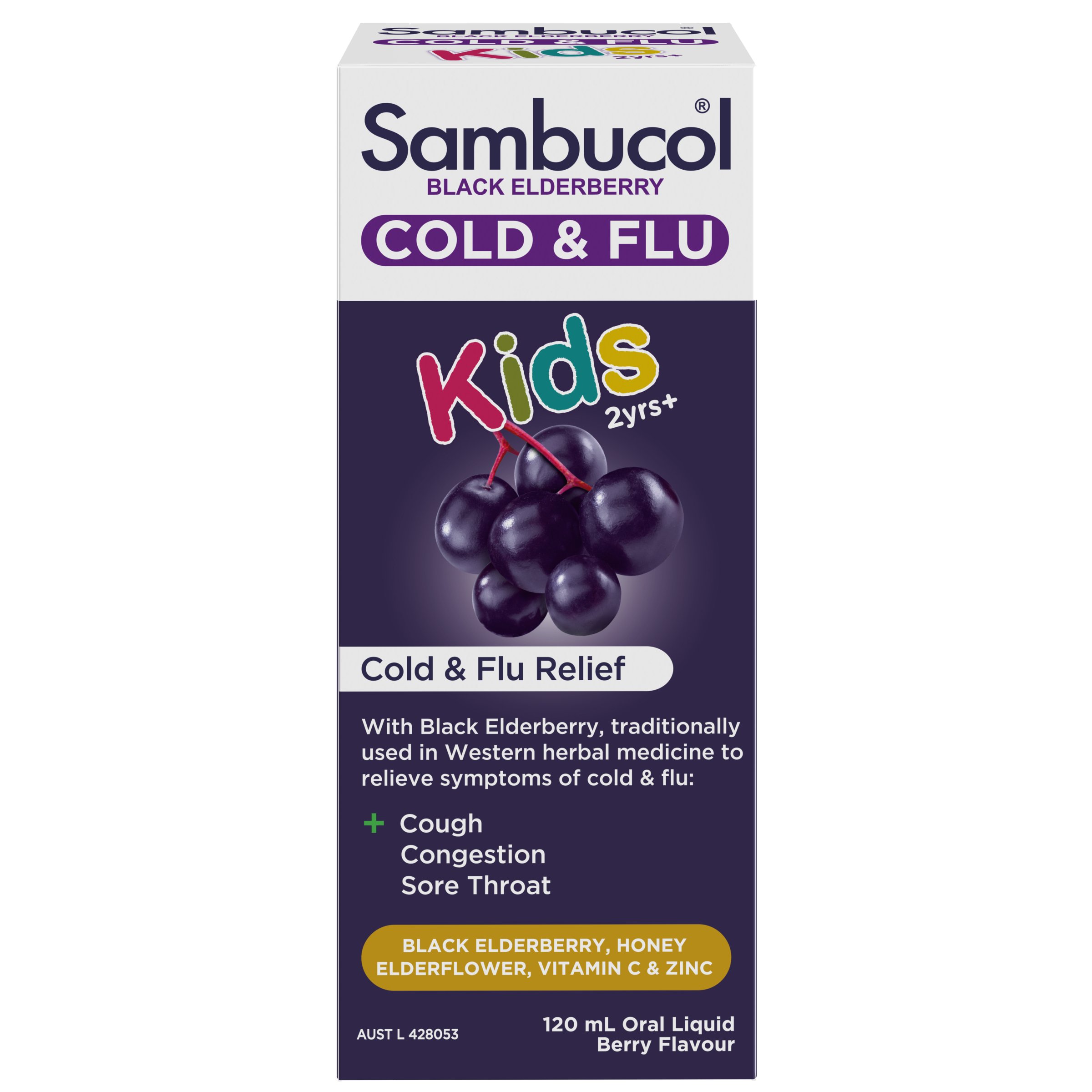 Sambucol Kids Cold & Flu Liquid 120ml - Image 1