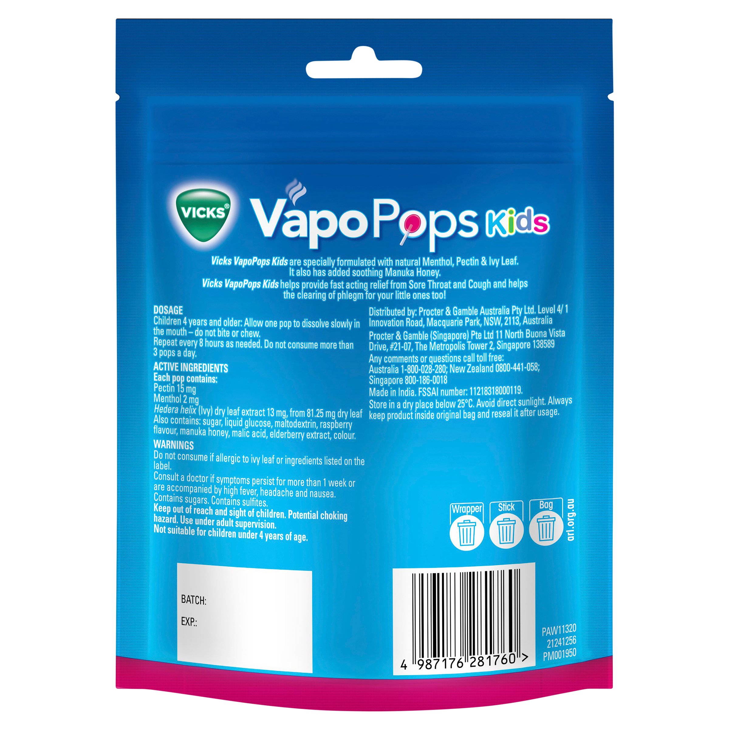 Vicks Throat Pops For Kids 8 pack - Image 2