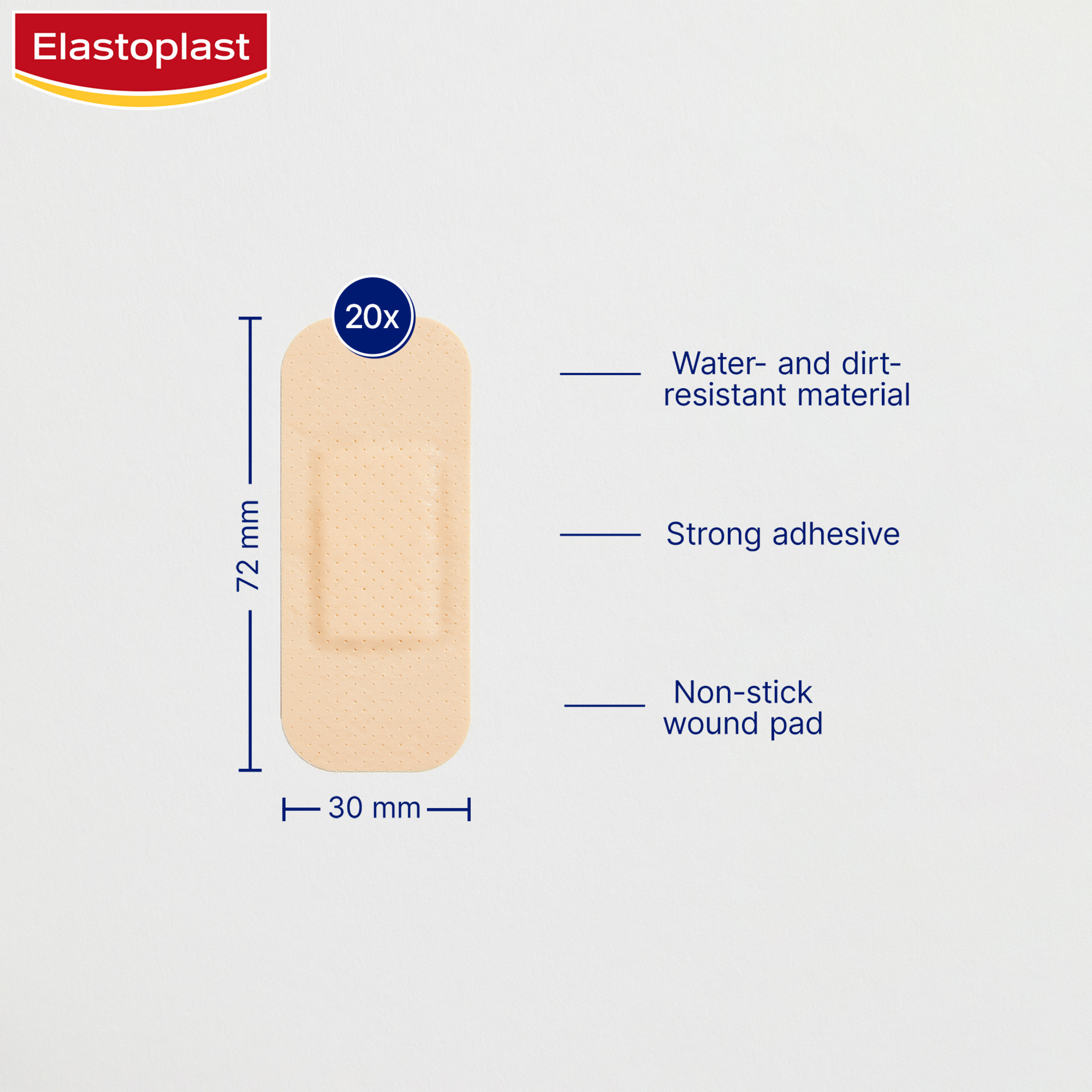 Elastoplast Plastic Strips Extra Wide 20 pack - Image 7
